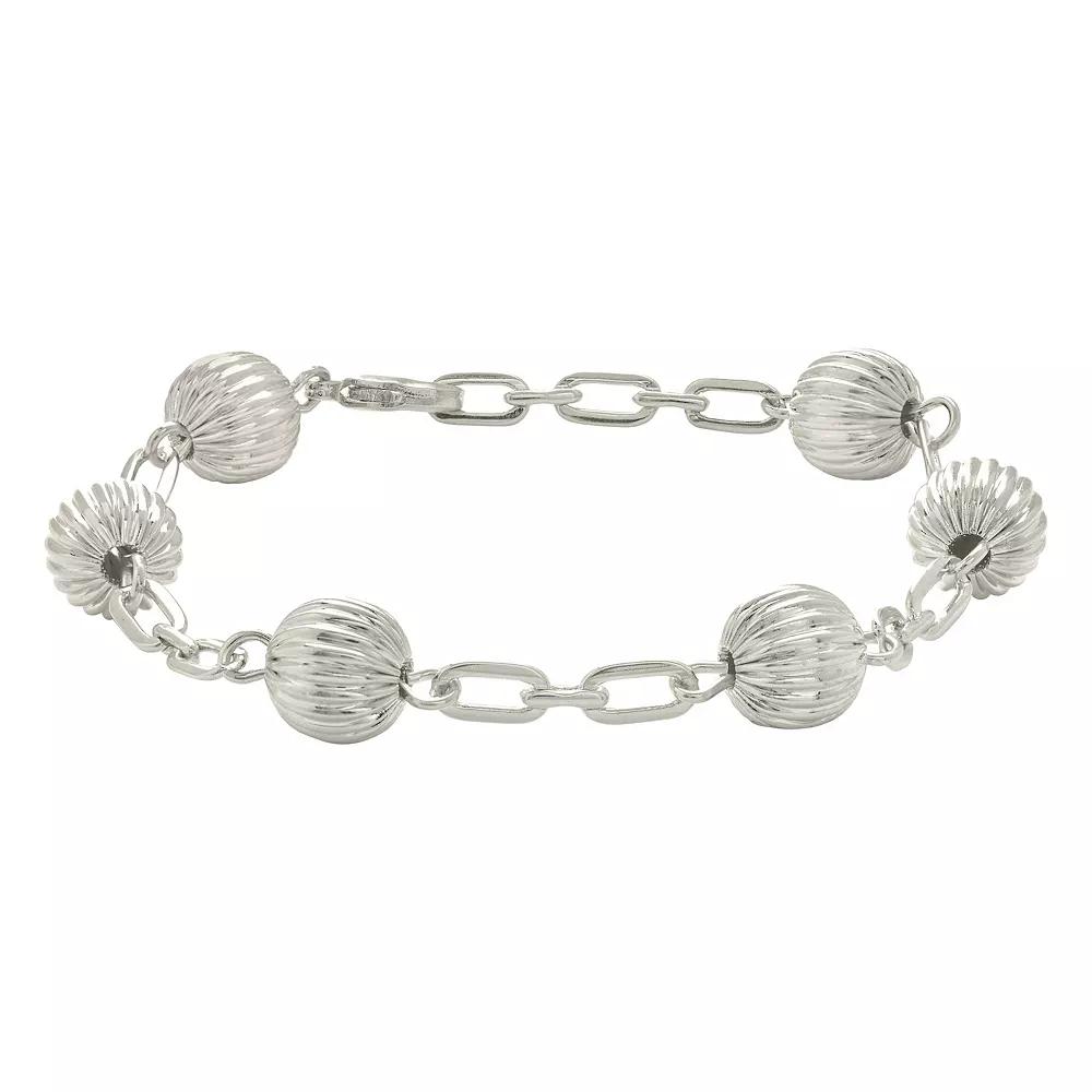 MC Collective Raffaella Chain Bracelet, Women's, Size: 6.50, Silver Tone Product Image