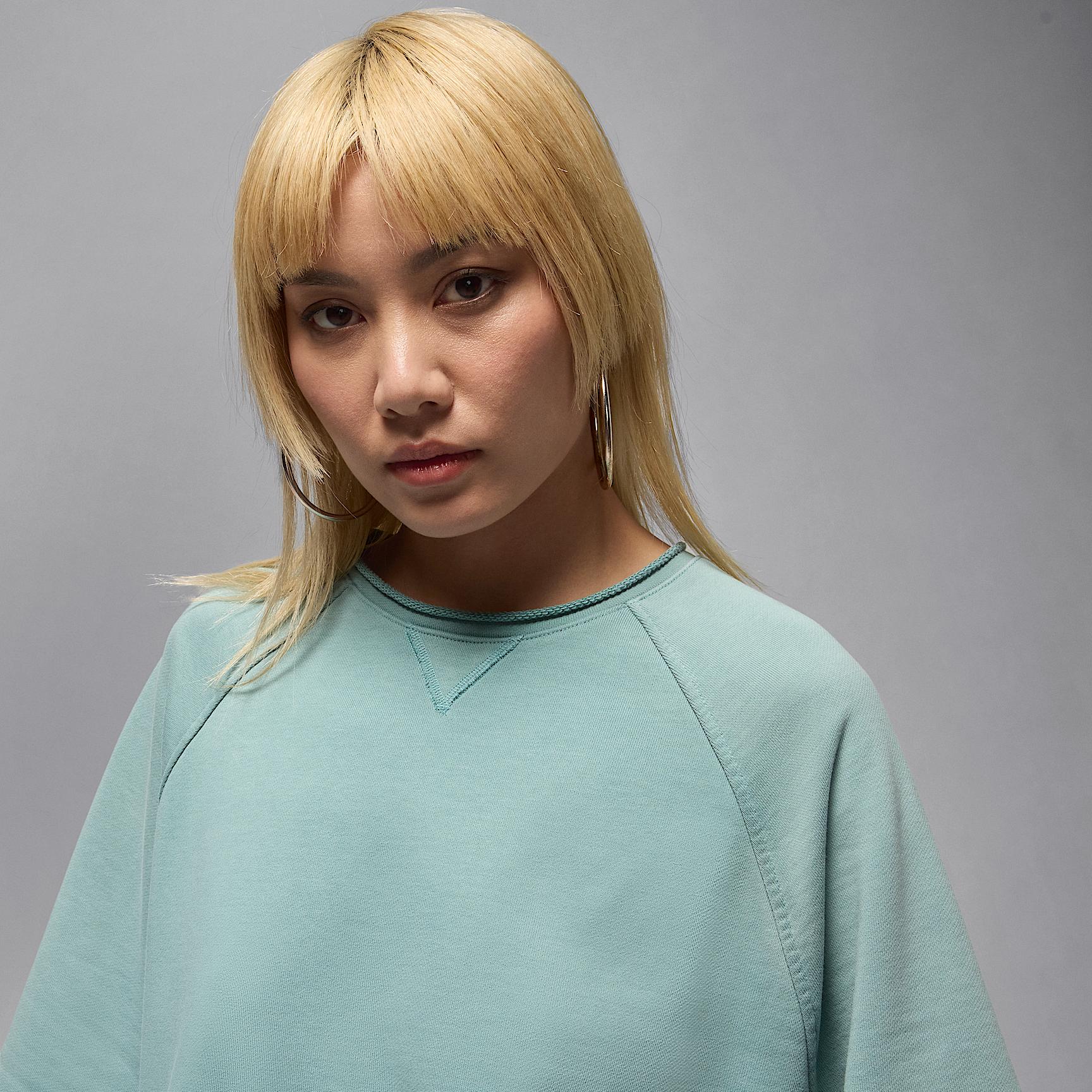 Womens Jordan Flight Fleece Oversized Short-Sleeve French Terry Top | IB9850-017 Product Image