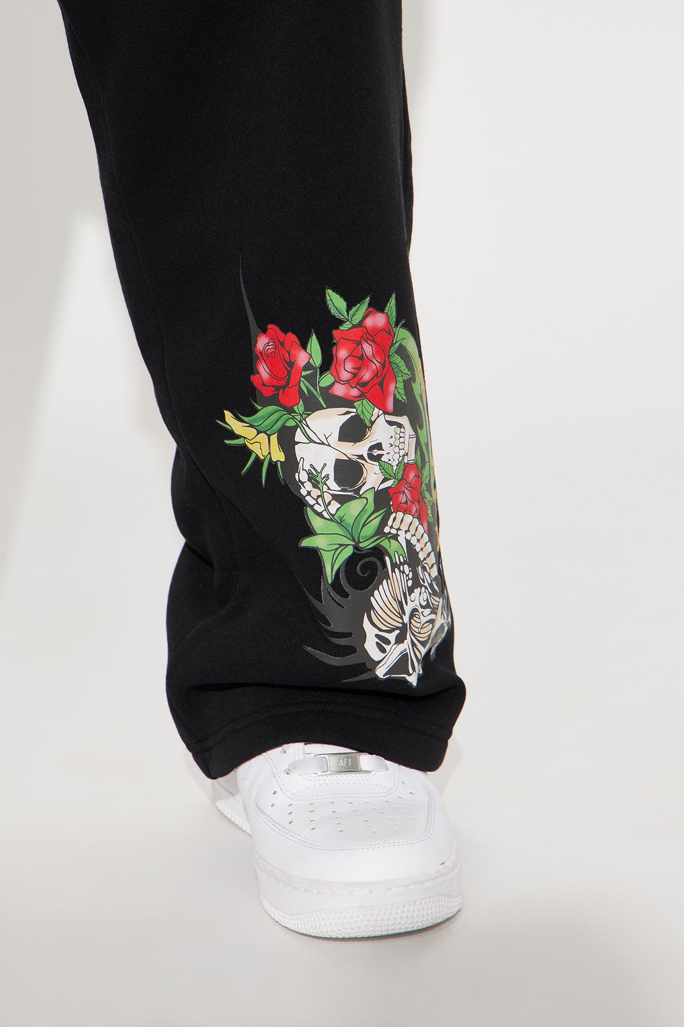 Von Dutch Skull Oasis Wide Leg Pant - Black/combo Product Image