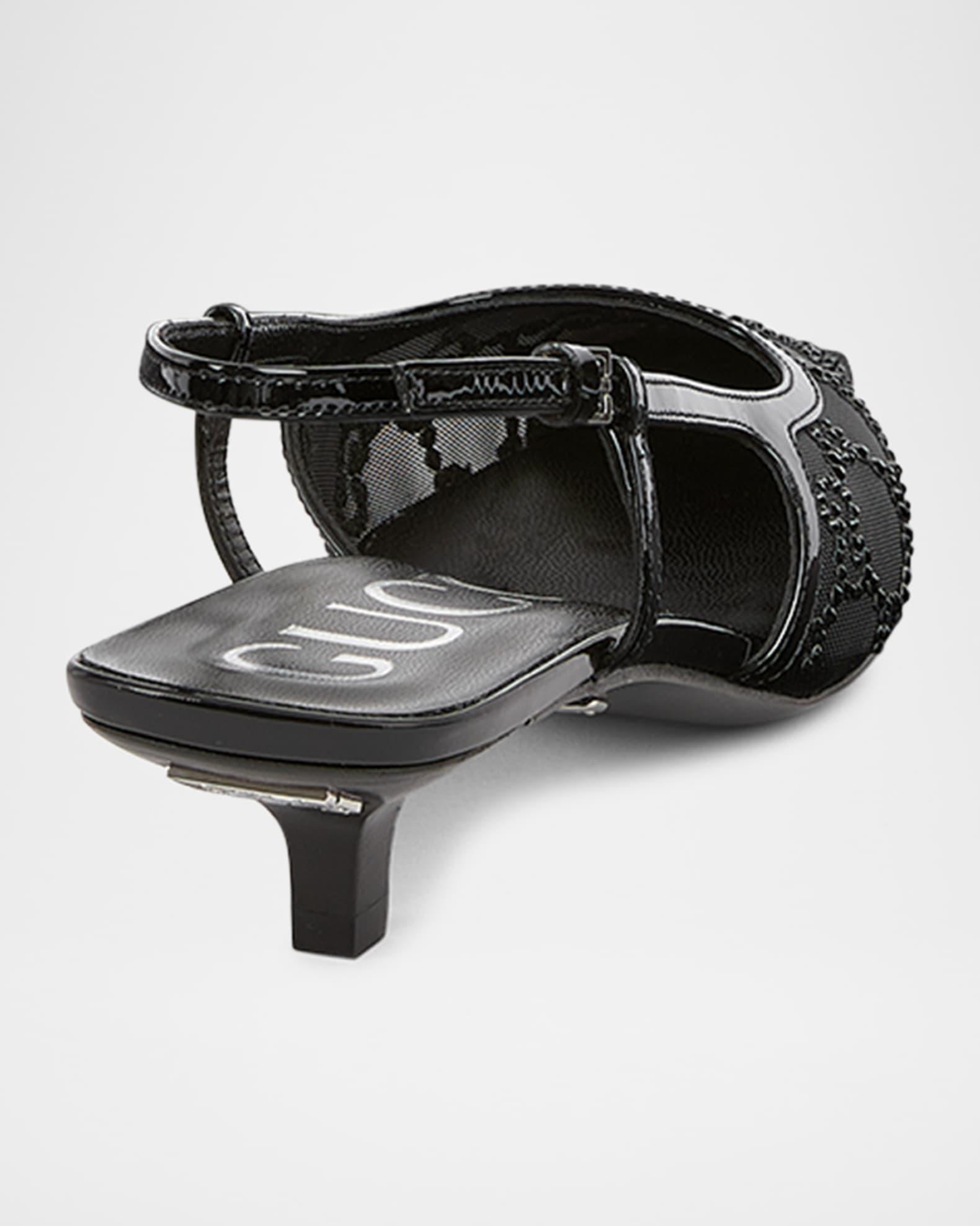 Demi Crystal Mesh Slingback Pumps Product Image