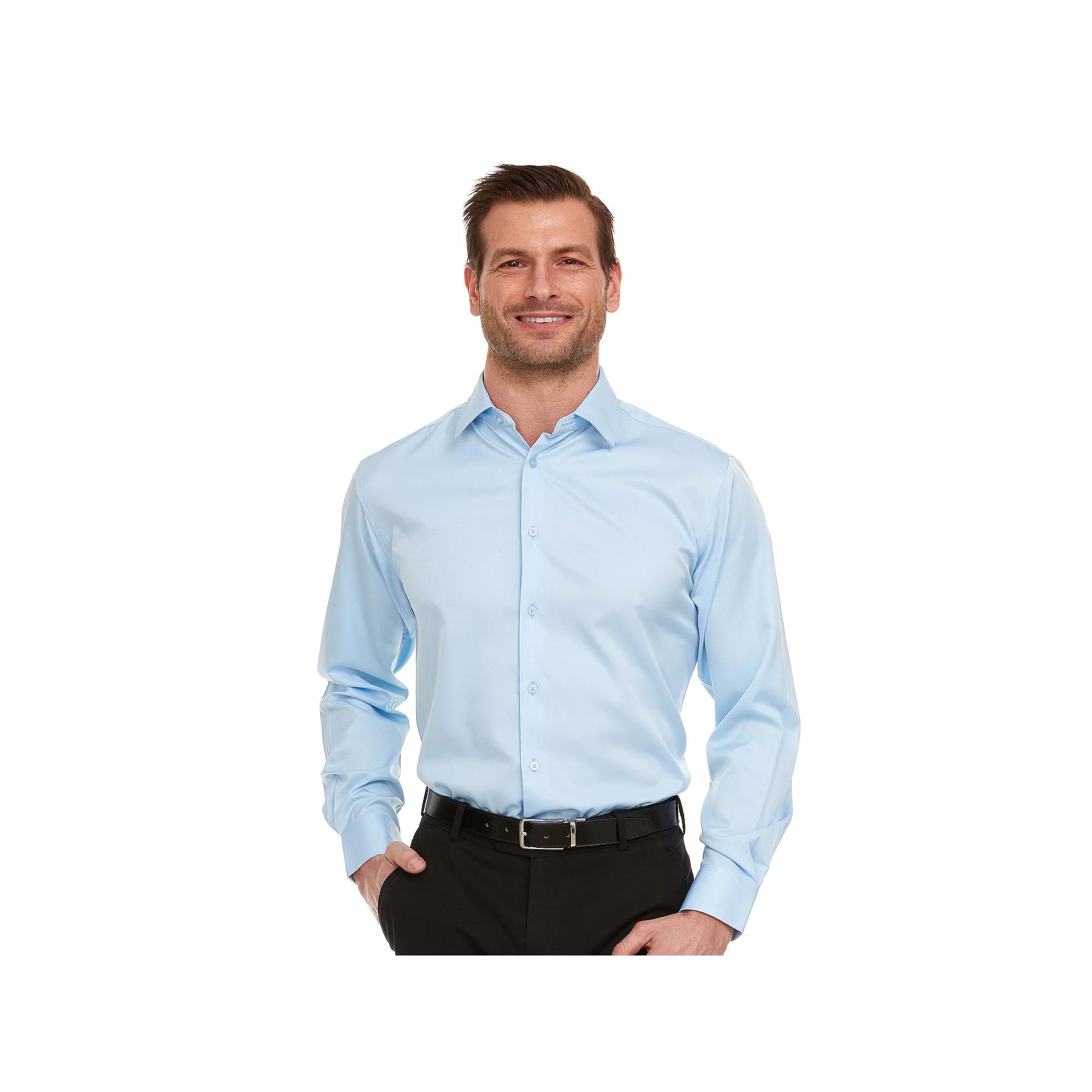 Men's Geoffrey Beene Slim-Fit Sateen Stretch Dress Shirt,  Product Image