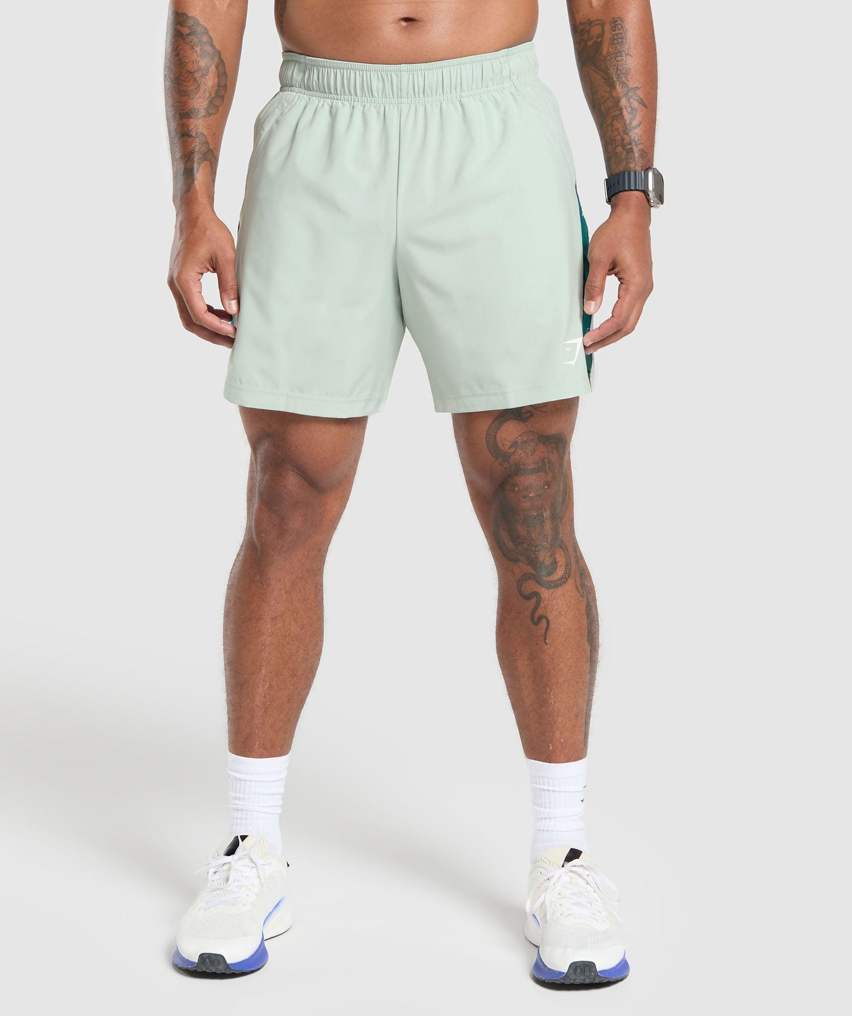 Gymshark Sport  7" Shorts - Turquoise/Teal Male Product Image