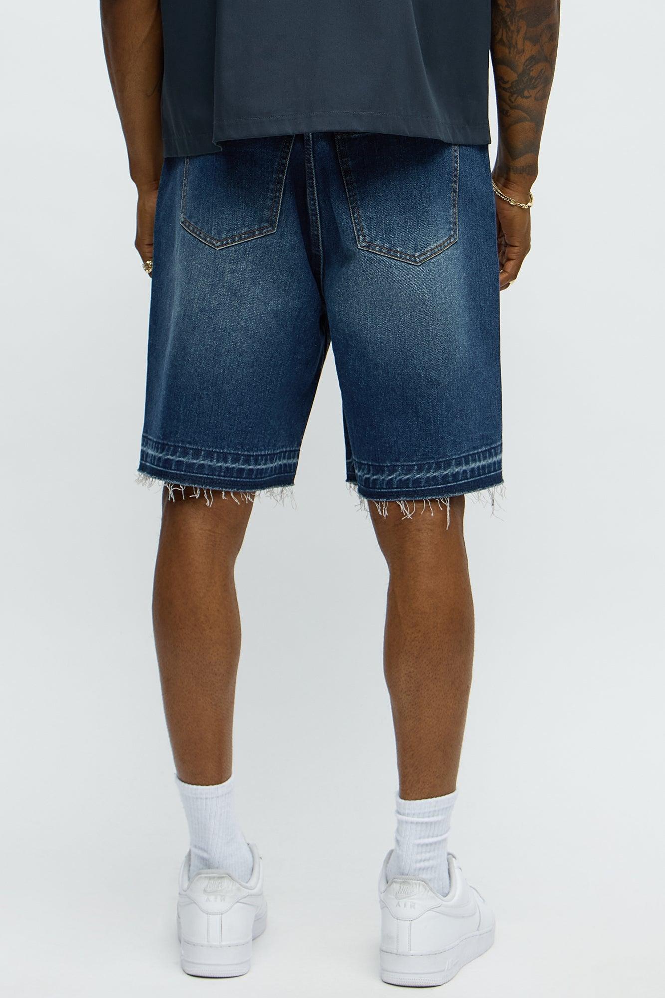 Relaxed Lemoyne Denim Shorts - Medium Blue Wash Product Image