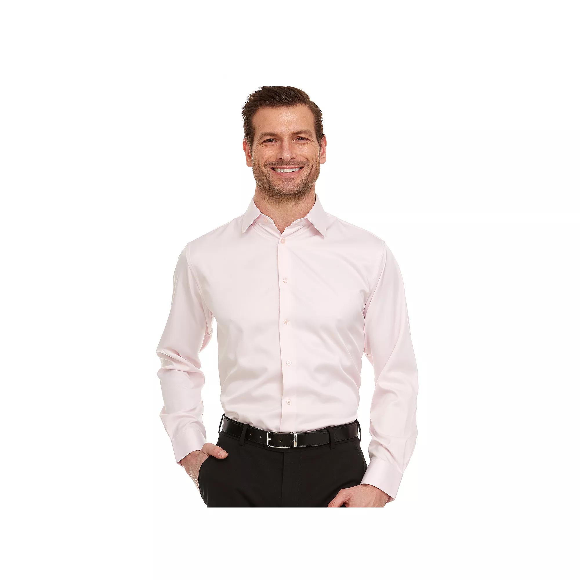 Men's Geoffrey Beene Slim-Fit Sateen Stretch Dress Shirt,  Product Image