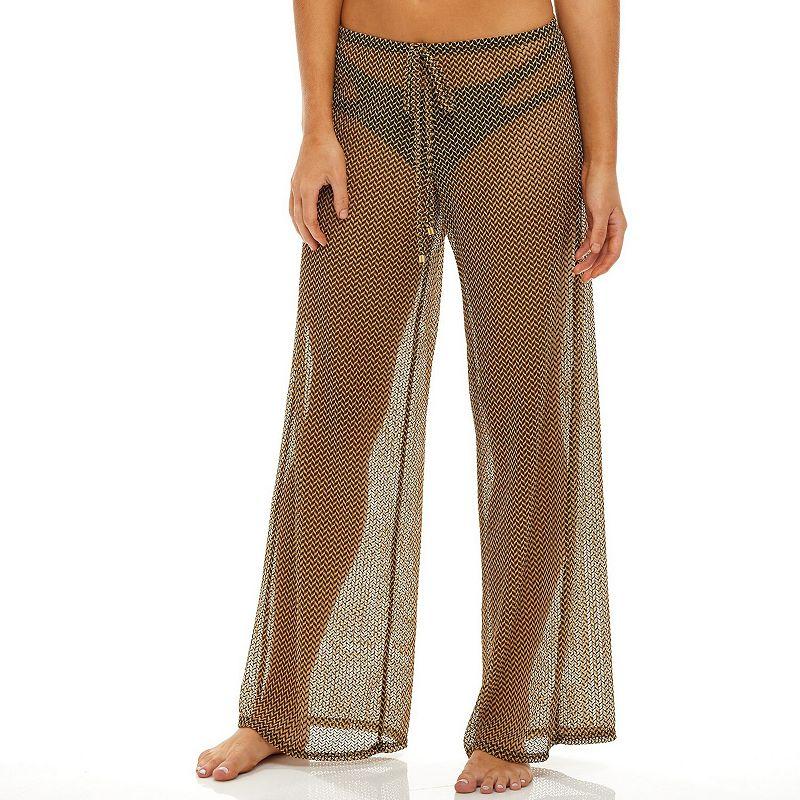 Women's Jordan Taylor Print Sheer Swim Cover-Up Pants,  Product Image