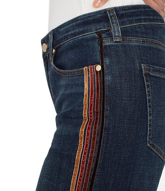 Liverpool Los Angeles Stretch Denim Stride Wide Leg Velvet Trim Jeans Product Image