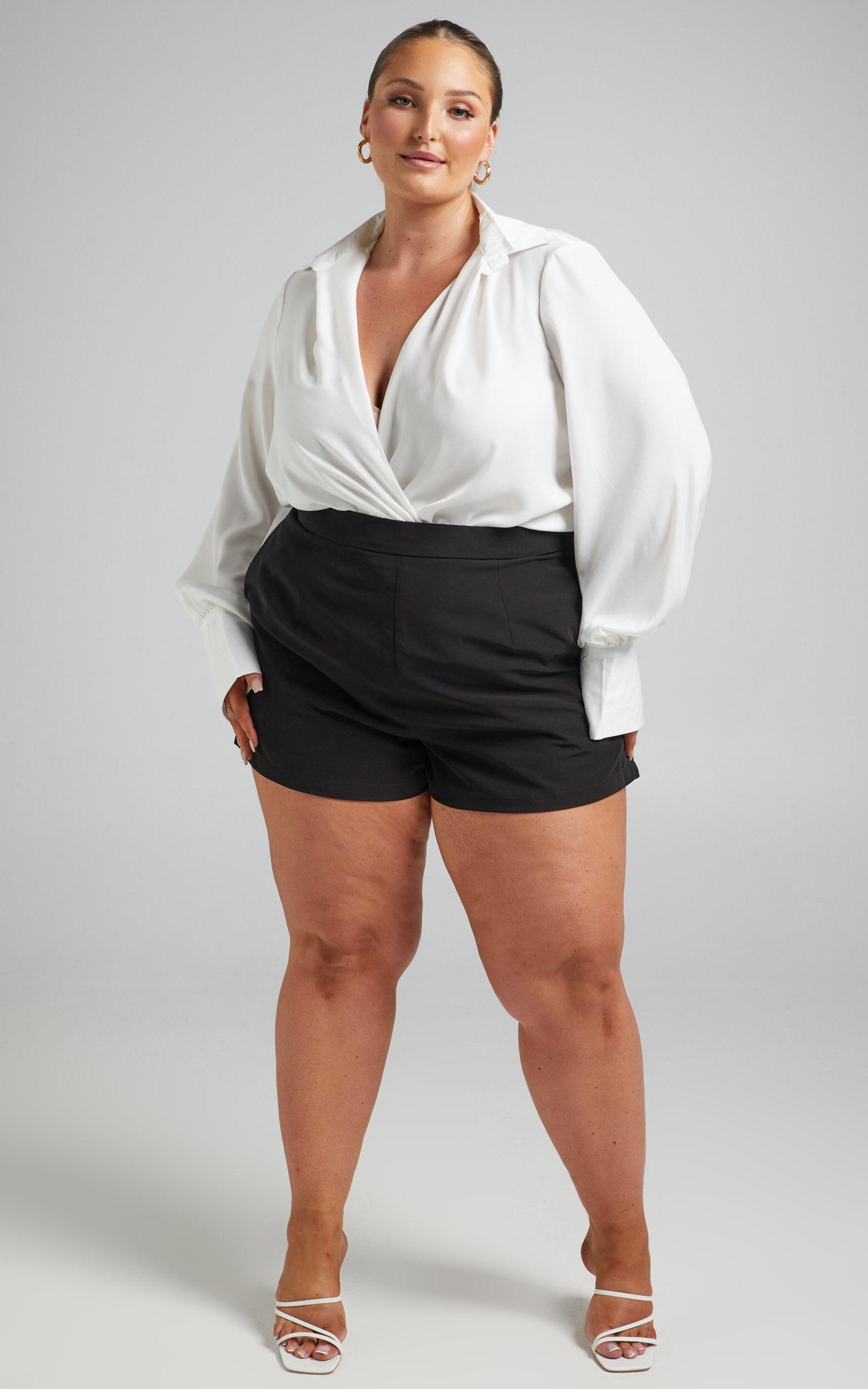 Along The Ride Mini Shorts - Tailored Shorts in Black Product Image