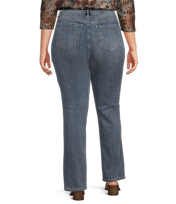 NYDJ Plus Size Marilyn Straight Leg High Rise Jeans Product Image