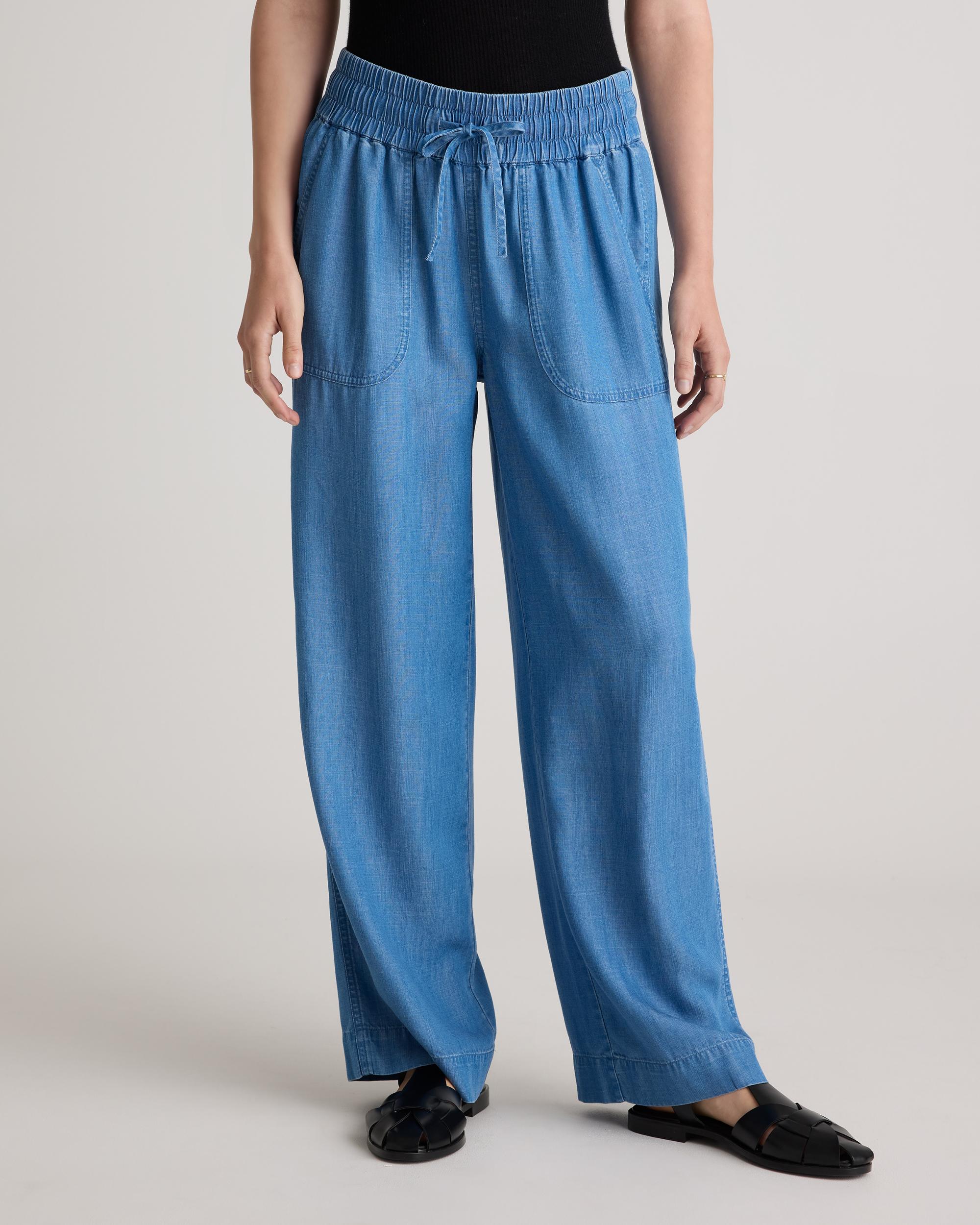 Quince | Women's Pull-On Tencel Chambray Pants Product Image