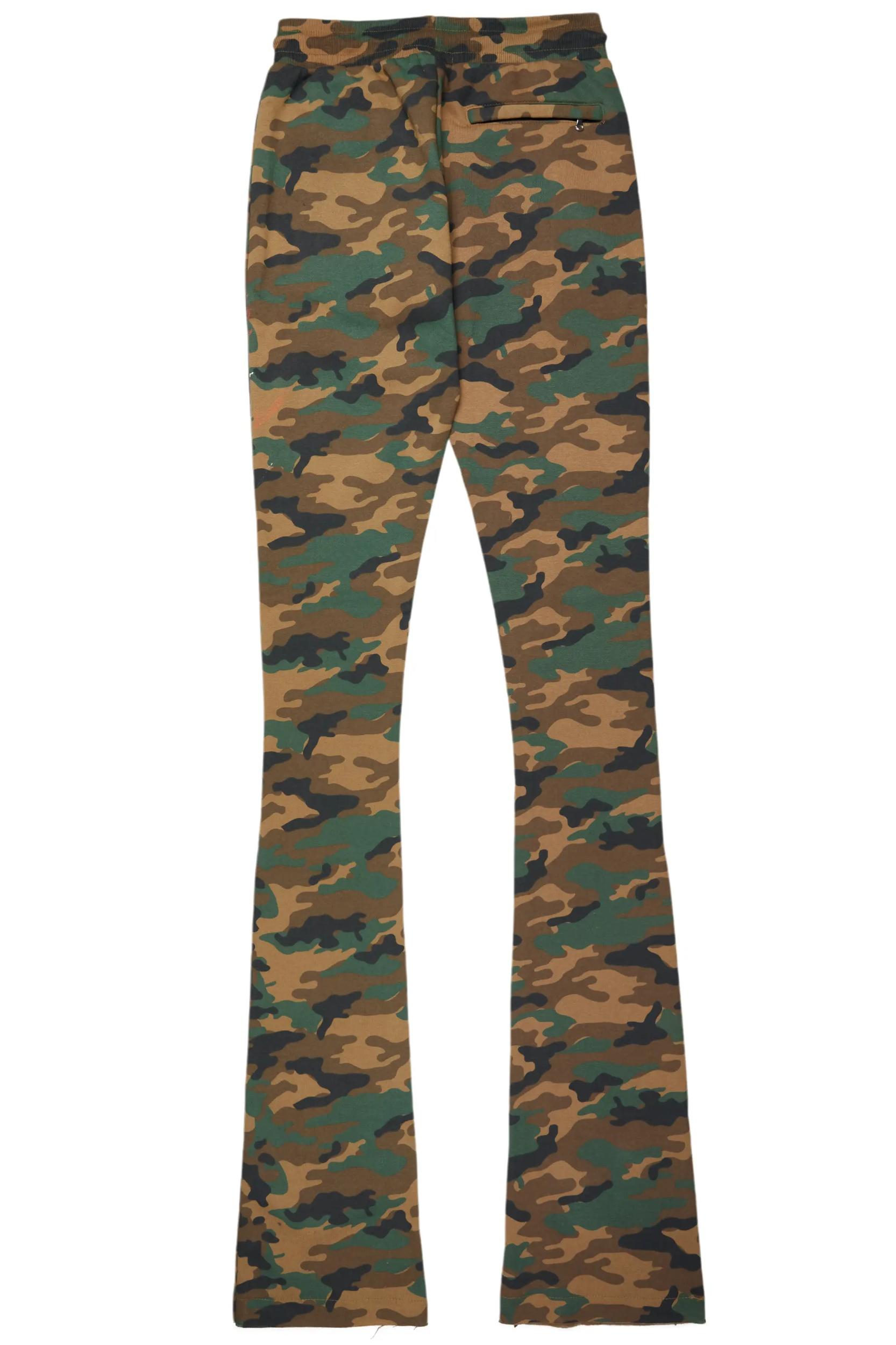 Adwin Painter Faded Camo Super Stacked Flare Pants Male Product Image