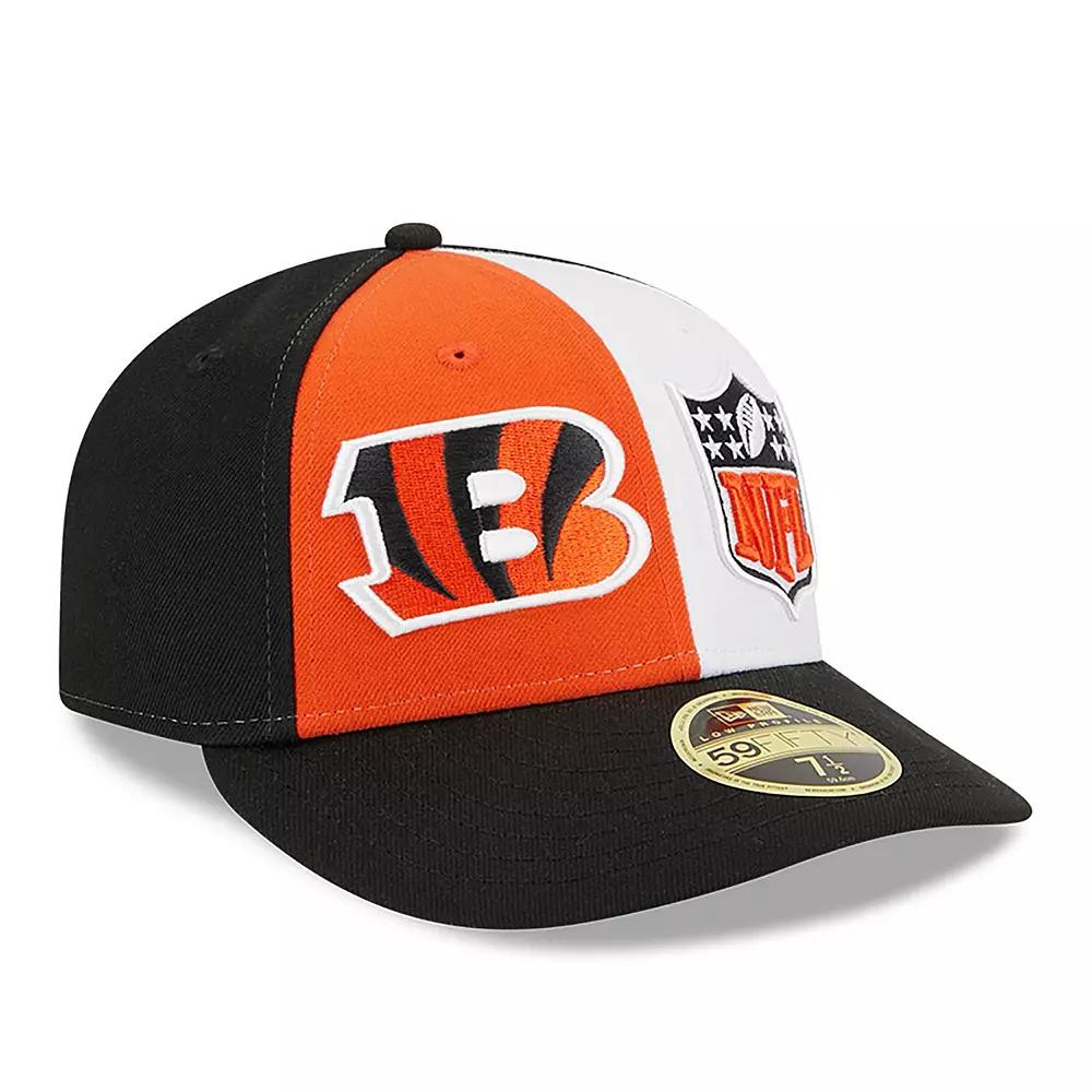 Men's New Era Orange/Black Cincinnati Bengals 2023 Sideline Low Profile 59FIFTY Fitted Hat,  Product Image