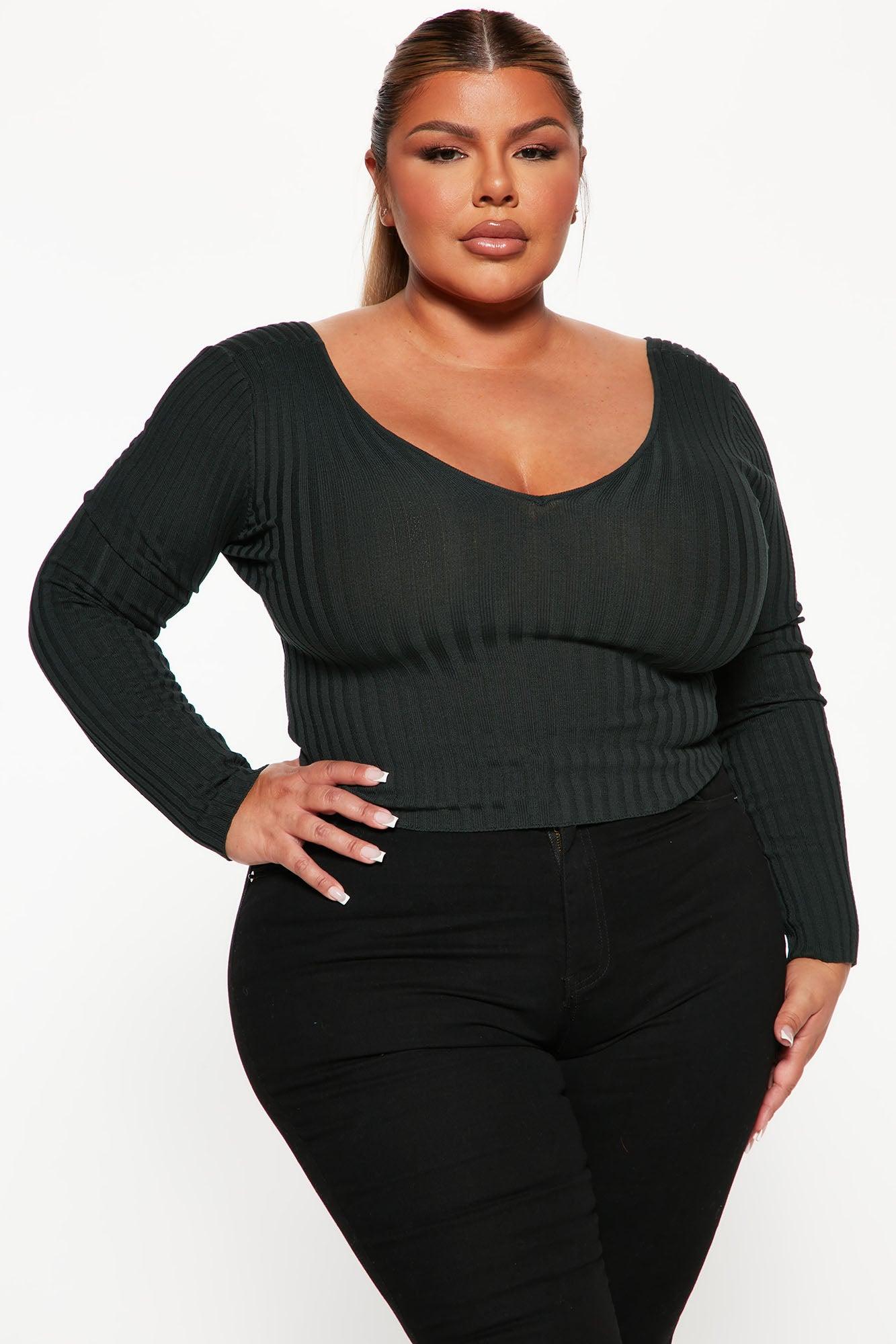 Kallan Knit Sweater Top - Hunter Female Product Image