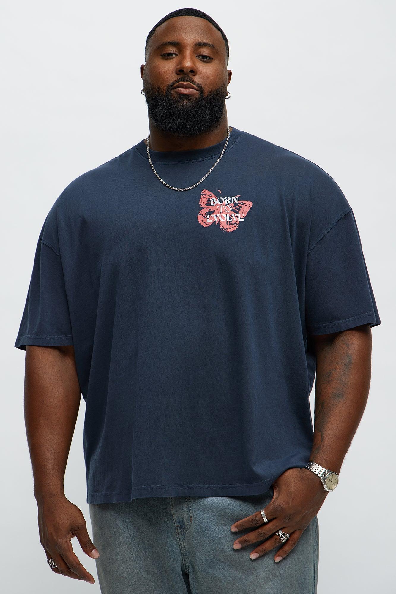 Wings Of Chaos Oversized Short Sleeve Tee - Navy Male Product Image