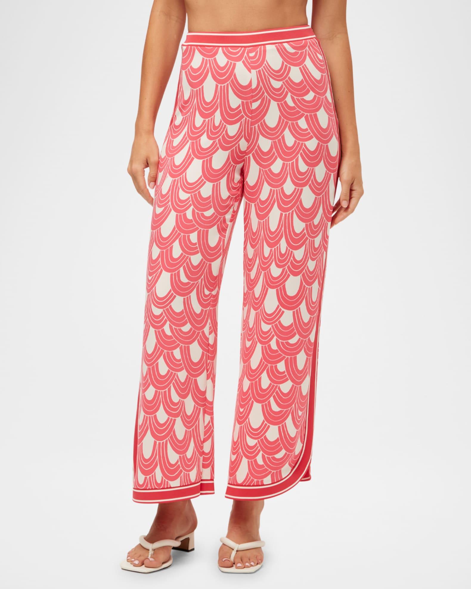 Overhead Cropped Scallop-Print Pants Product Image