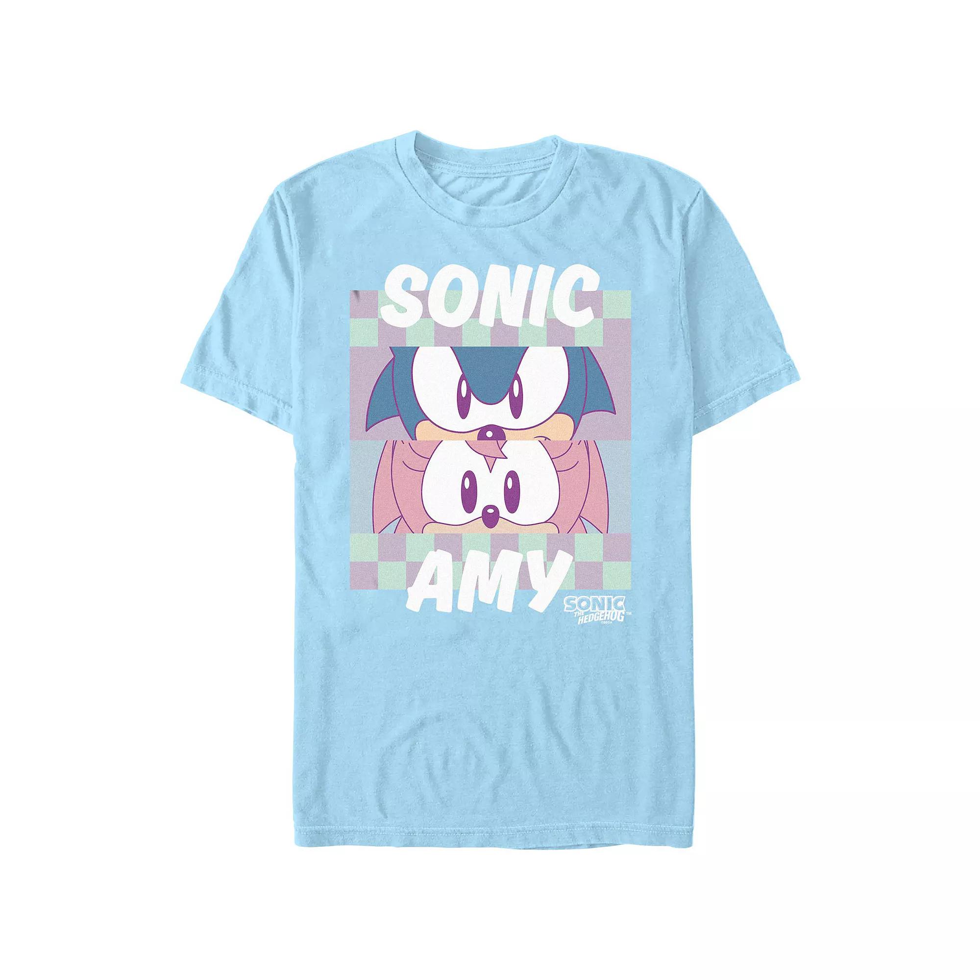 Men's Sonic The Hedgehog Sonic And Amy Eyes Graphic Tee,  Product Image