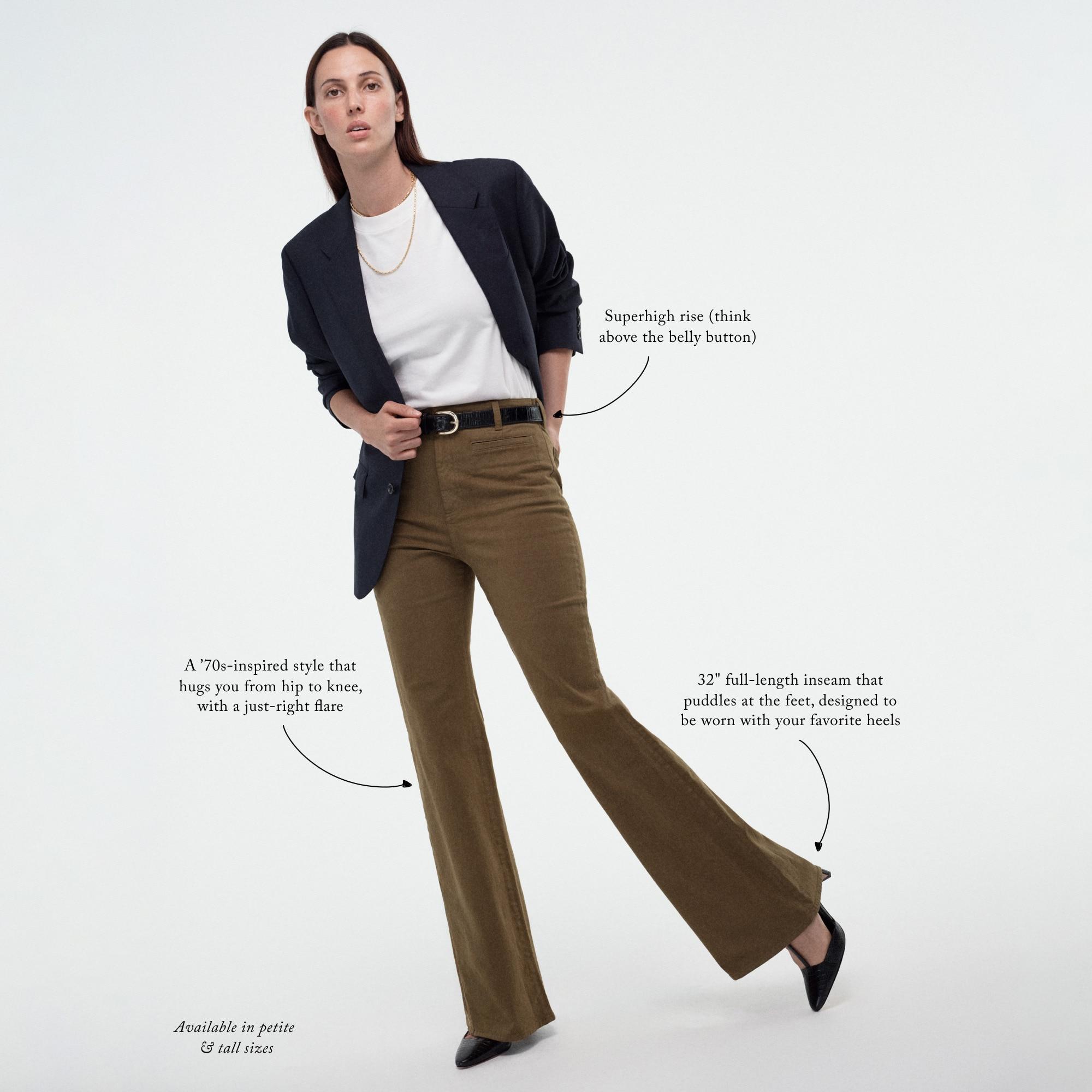 Vintage flare pant in washed twill Product Image