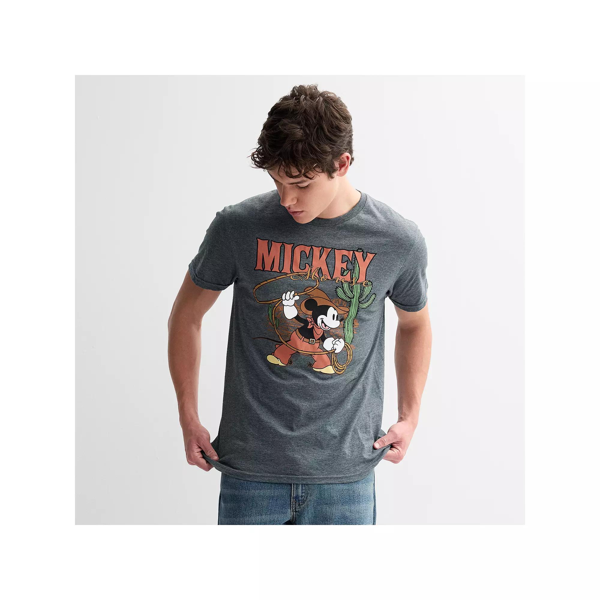 Disney's Mickey Mouse Men's Cowboy Graphic Tee, Size: Small, Gray Product Image