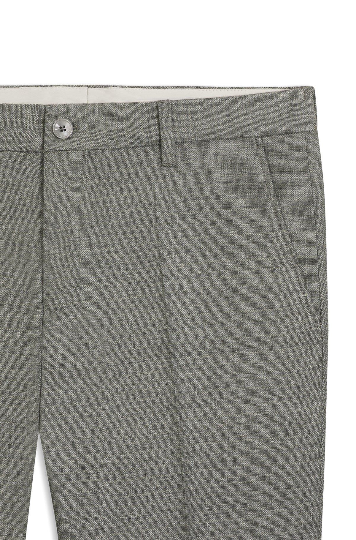 Formal trousers in micro-patterned stretch fabric Product Image