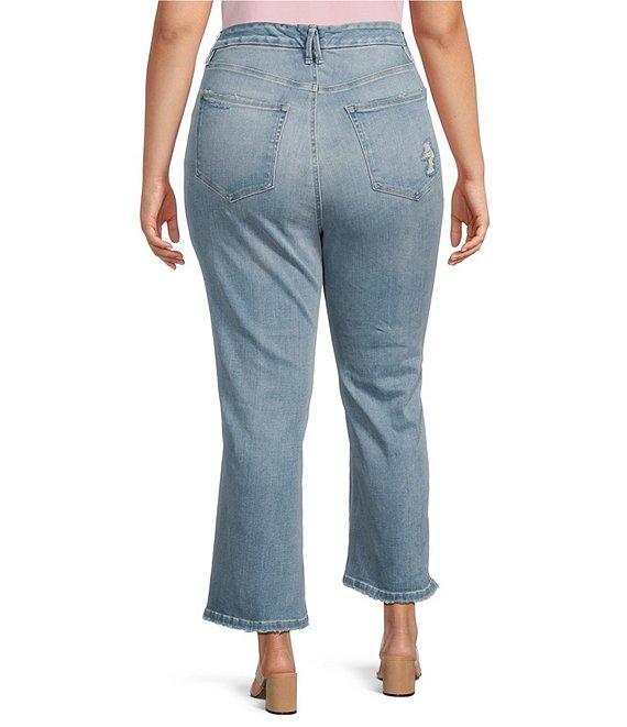 Good American Plus Size Good Legs Soft-Tech Mid Rise Crop Mini Boot Jeans Product Image