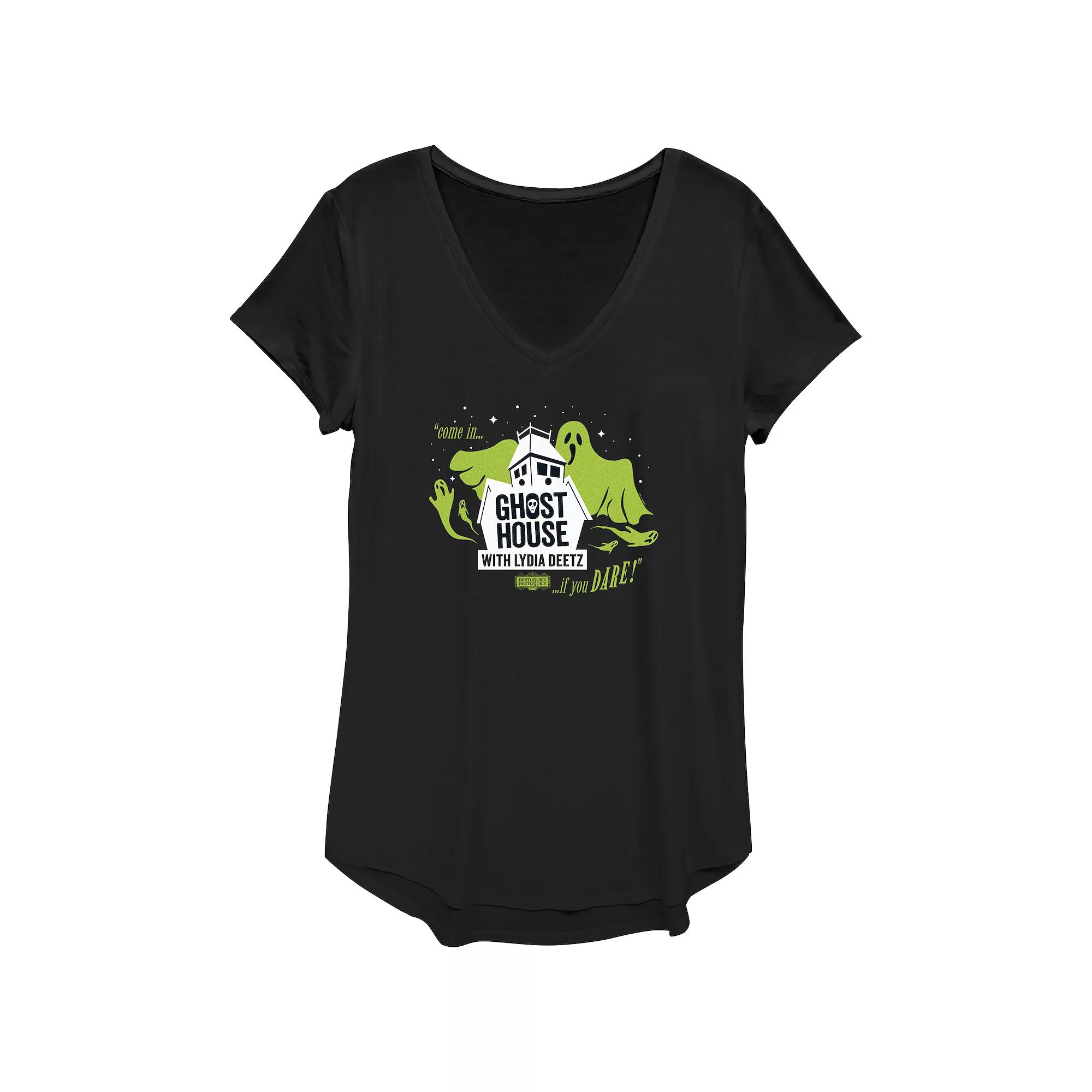 Women's Beetlejuice 2 Ghost House With Lydia Deetz Graphic Tee,  Product Image