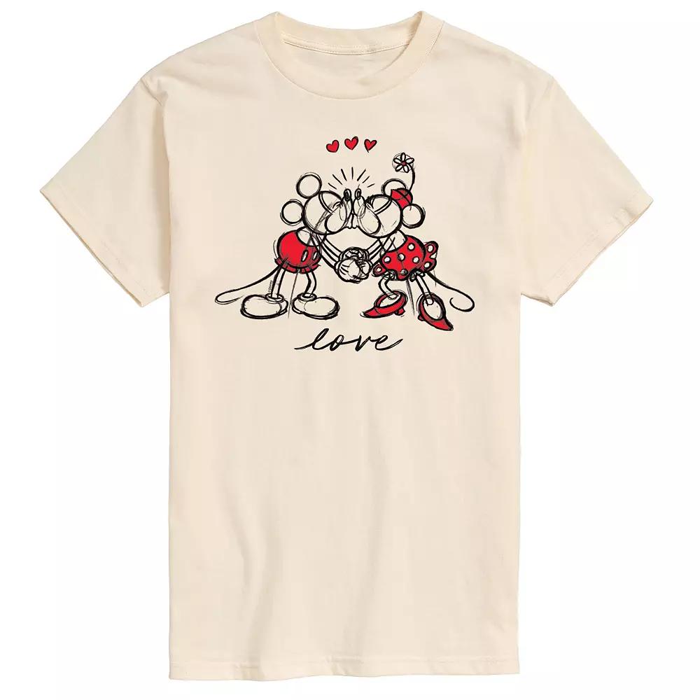 Disney's Men's Mickey Minnie Love Graphic Tee,  Product Image