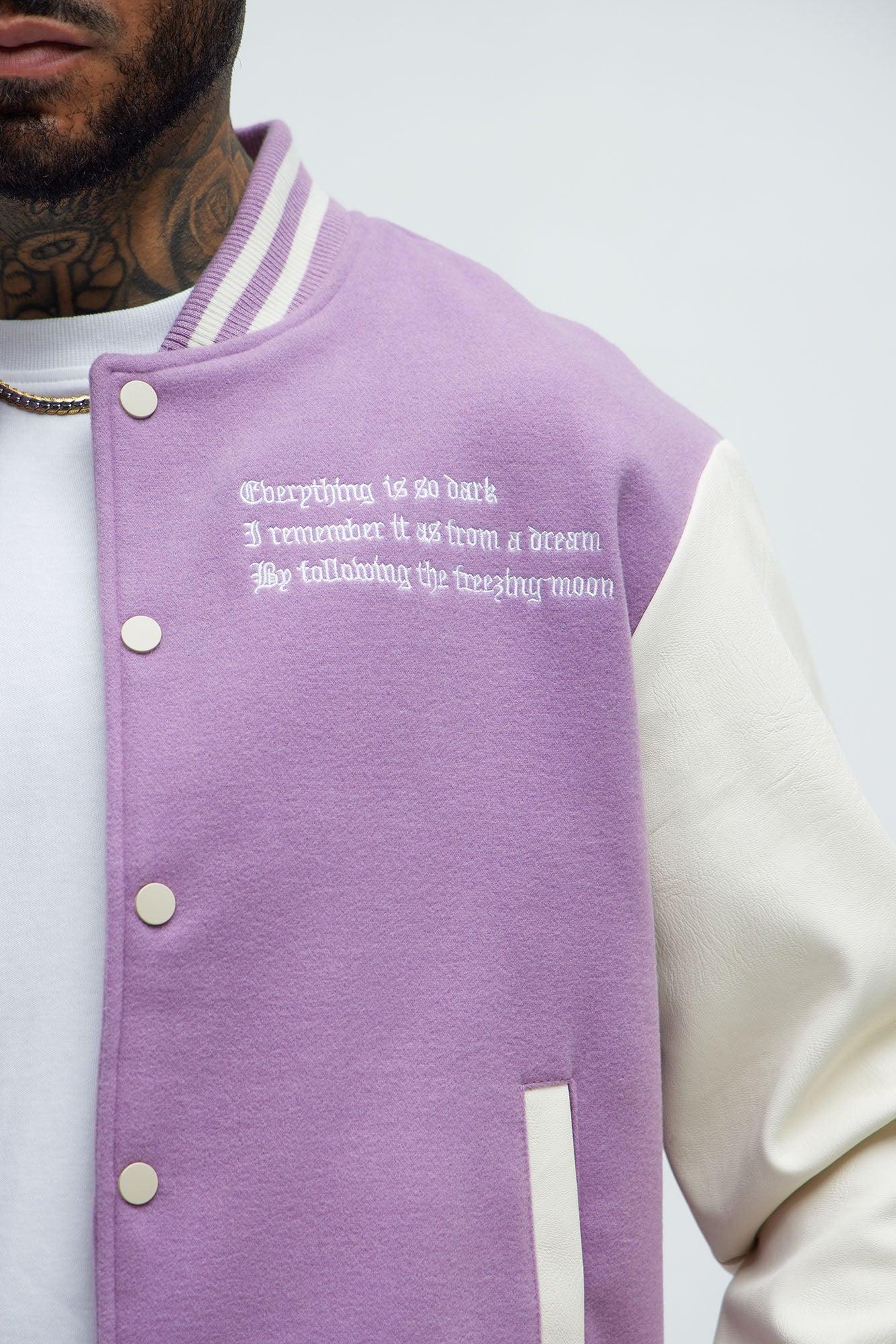 Dark Harvest Varsity Jacket - Lavender Product Image