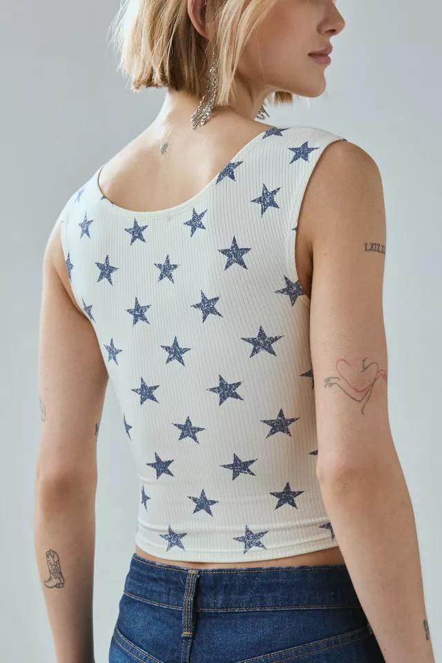 BDG Ribbed Square Neck Tank Top Product Image