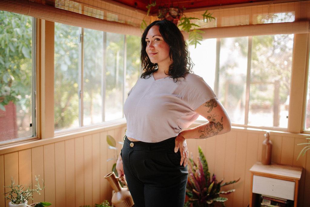 Dolman Top in Lavender Challis Product Image