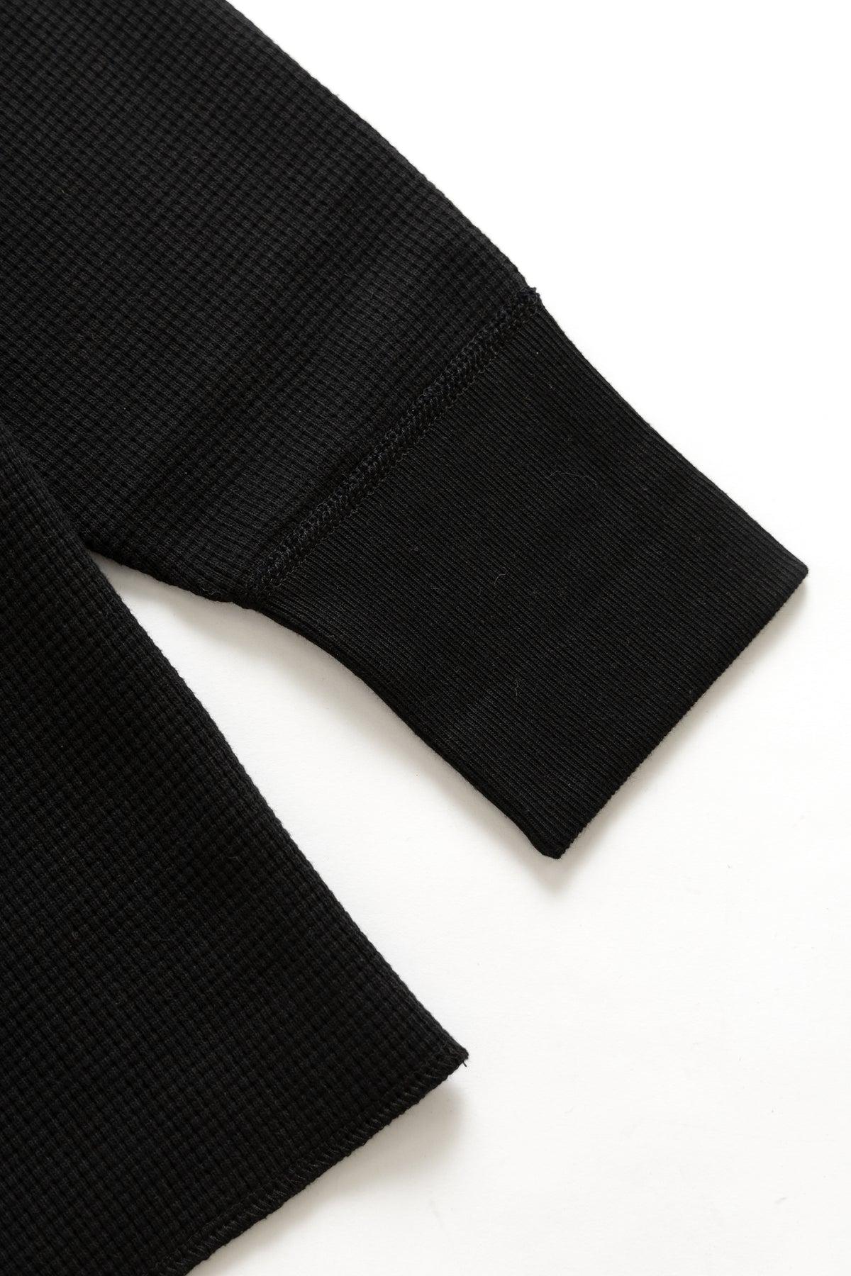 Non Stock MFG - Thermal Waffle Long Sleeve - Black Product Image