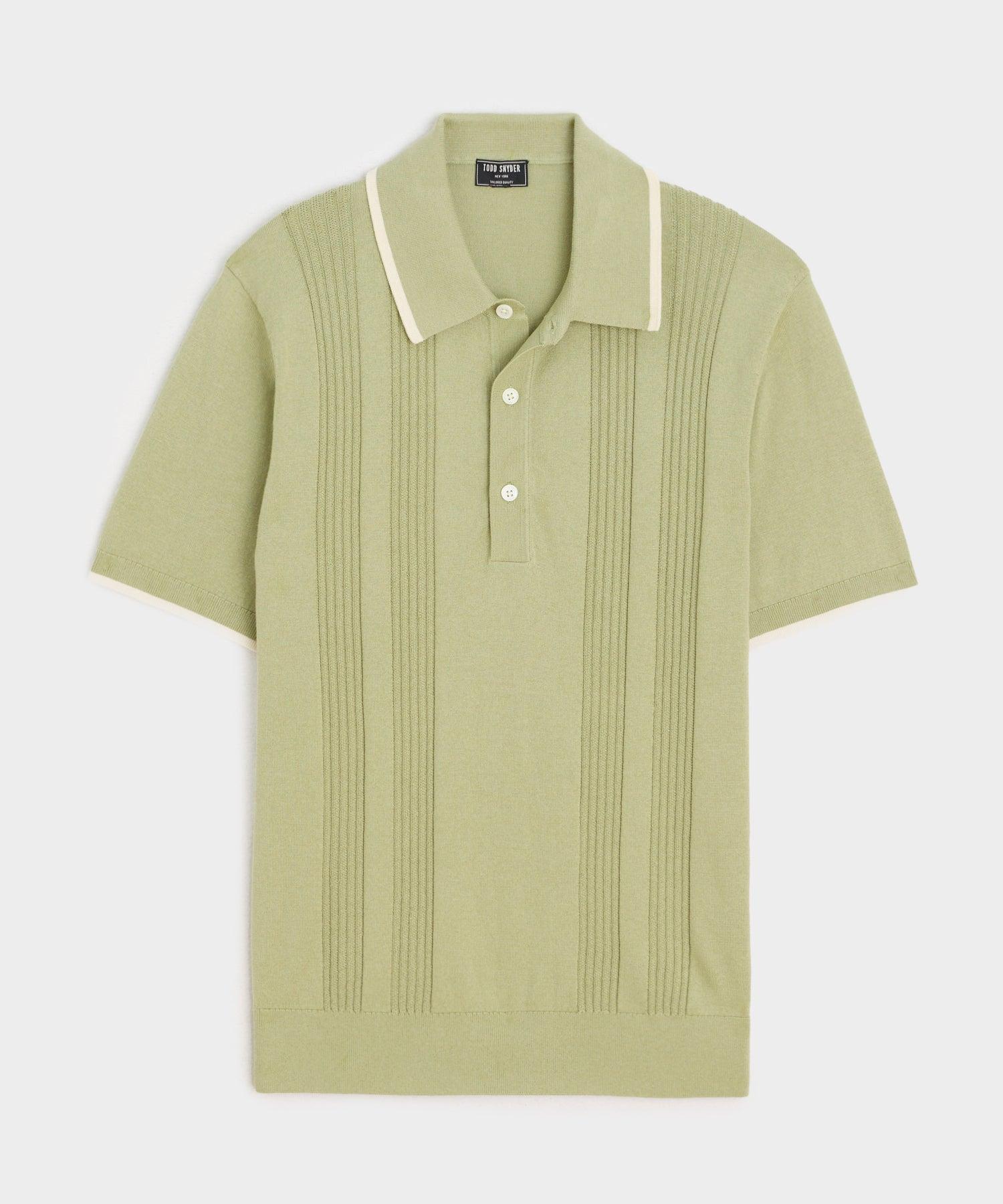 Silk-Cotton Tipped Sweater Polo Product Image