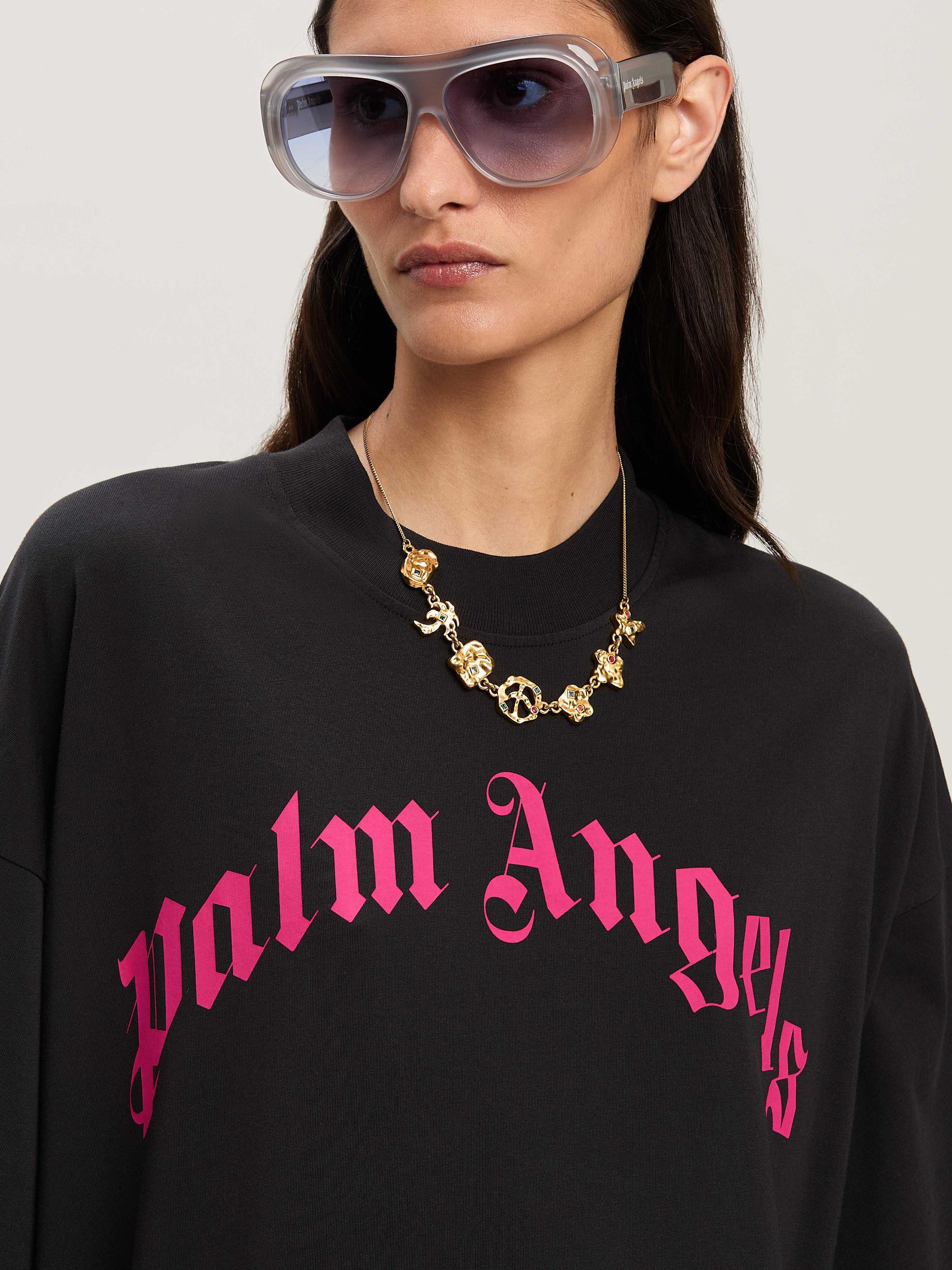 CURVED LOGO MAXI TEE DRESS BLACK - FUCHS Product Image