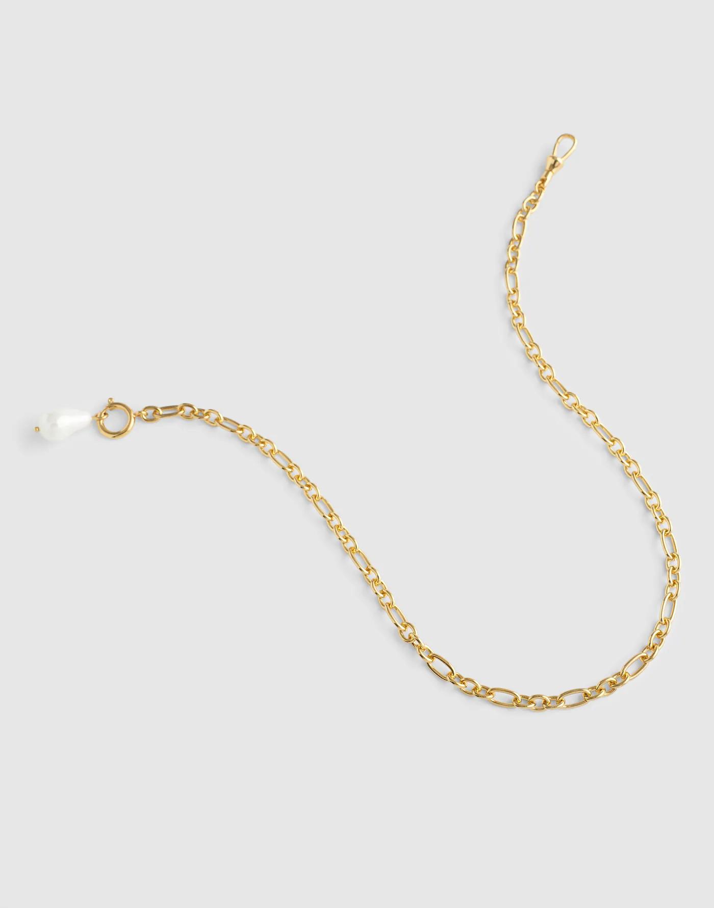 Pearl Watch Chain Necklace Product Image