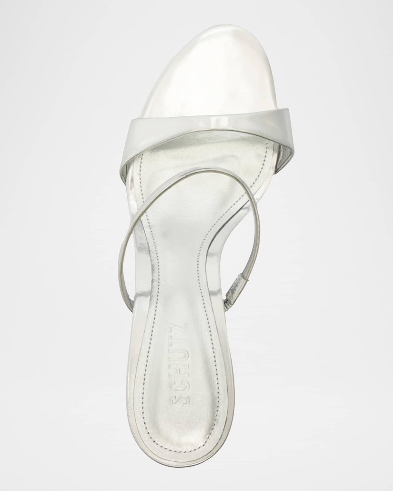 Jessica Leather Mid-Heel Mule Sandals Product Image