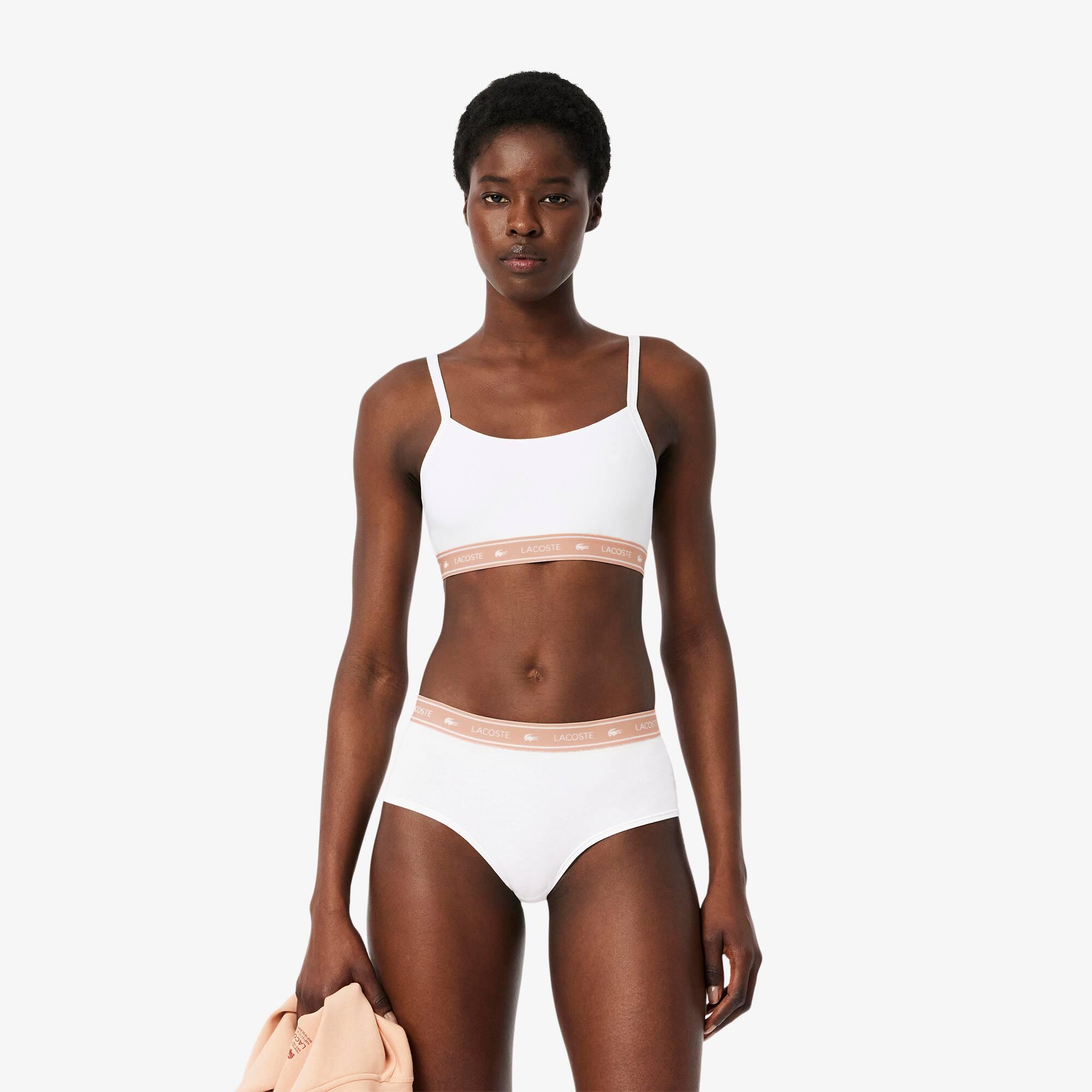 Stretch Cotton Logo Band Bralette Product Image
