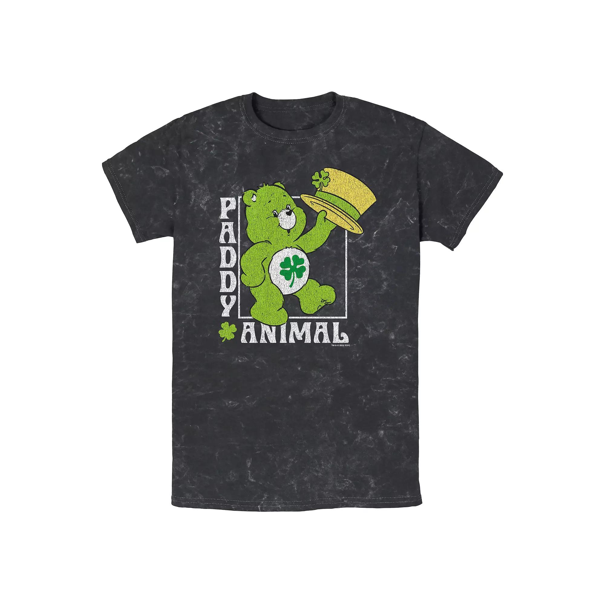 Men's Care Bears Paddy Animal Mineral Wash Graphic Tee,  Product Image