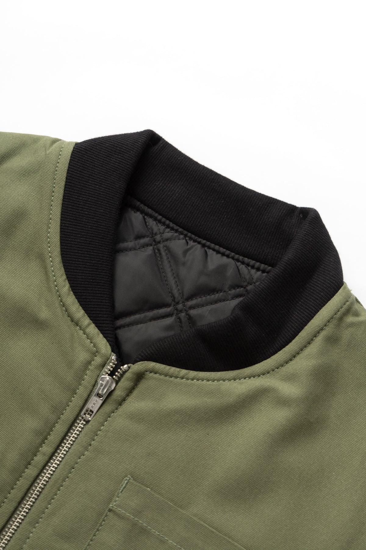 Padded Work Vest Jacket - Olive Product Image