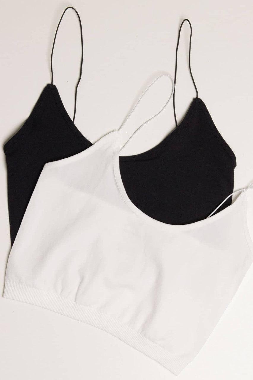 White Elastic Strap Seamless Bralette Product Image