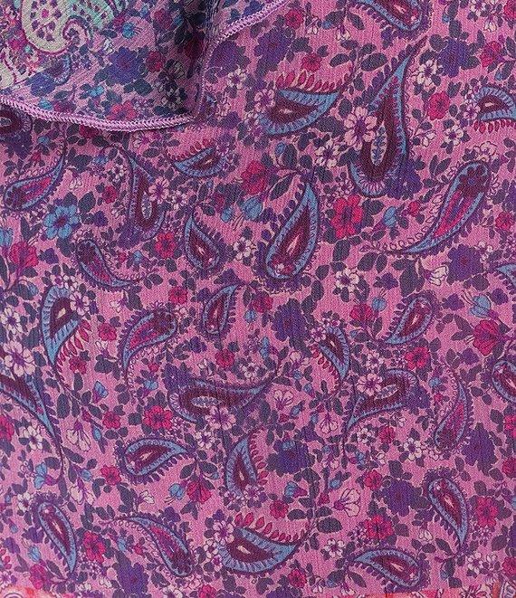 Gianni Bini x DANNIJO Isabella Printed V-Neck Sleeveless Ruffle Crinkle Chiffon Maxi Dress Product Image