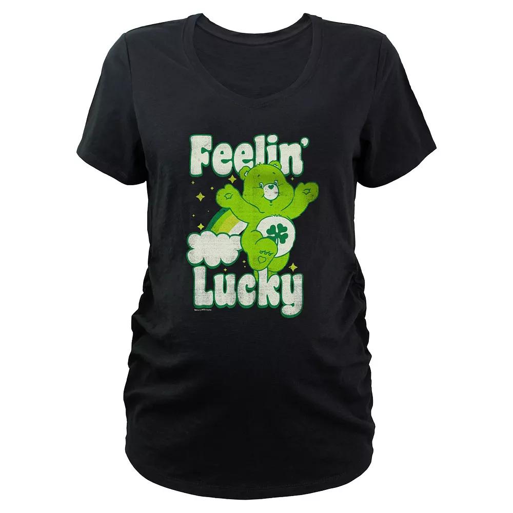 Maternity Care Bears Good Luck Bear Rainbow Feelin' Lucky Graphic Tee, Women's,  Product Image