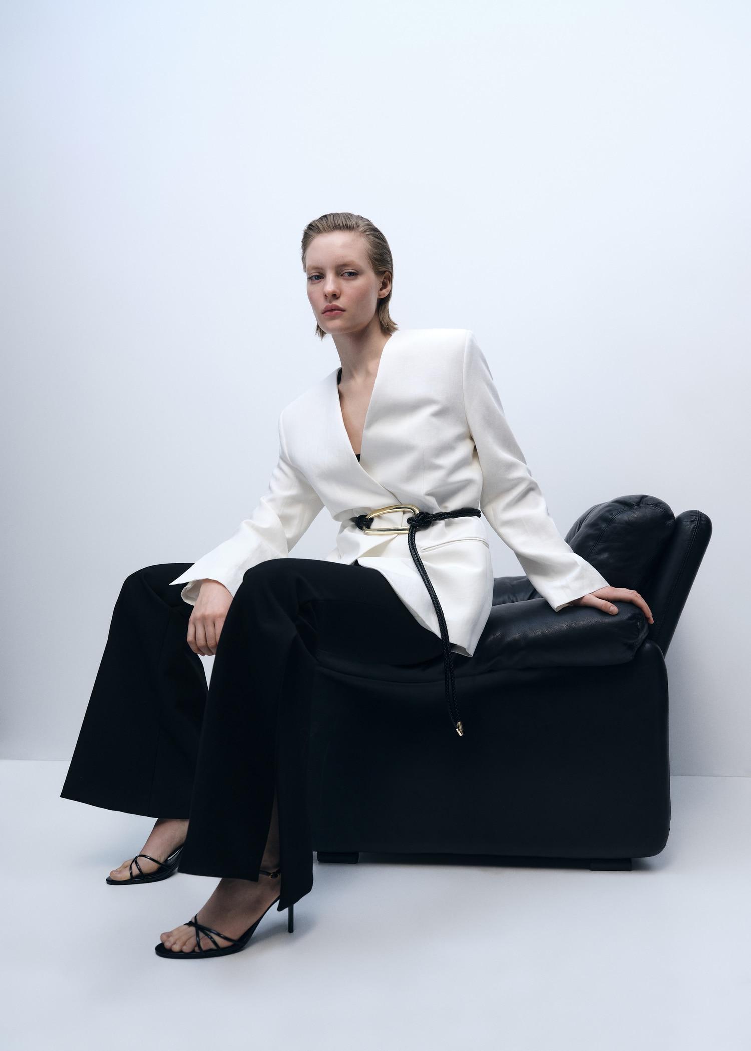 Maxi wide leg suit pants - Women | MANGO USA Product Image