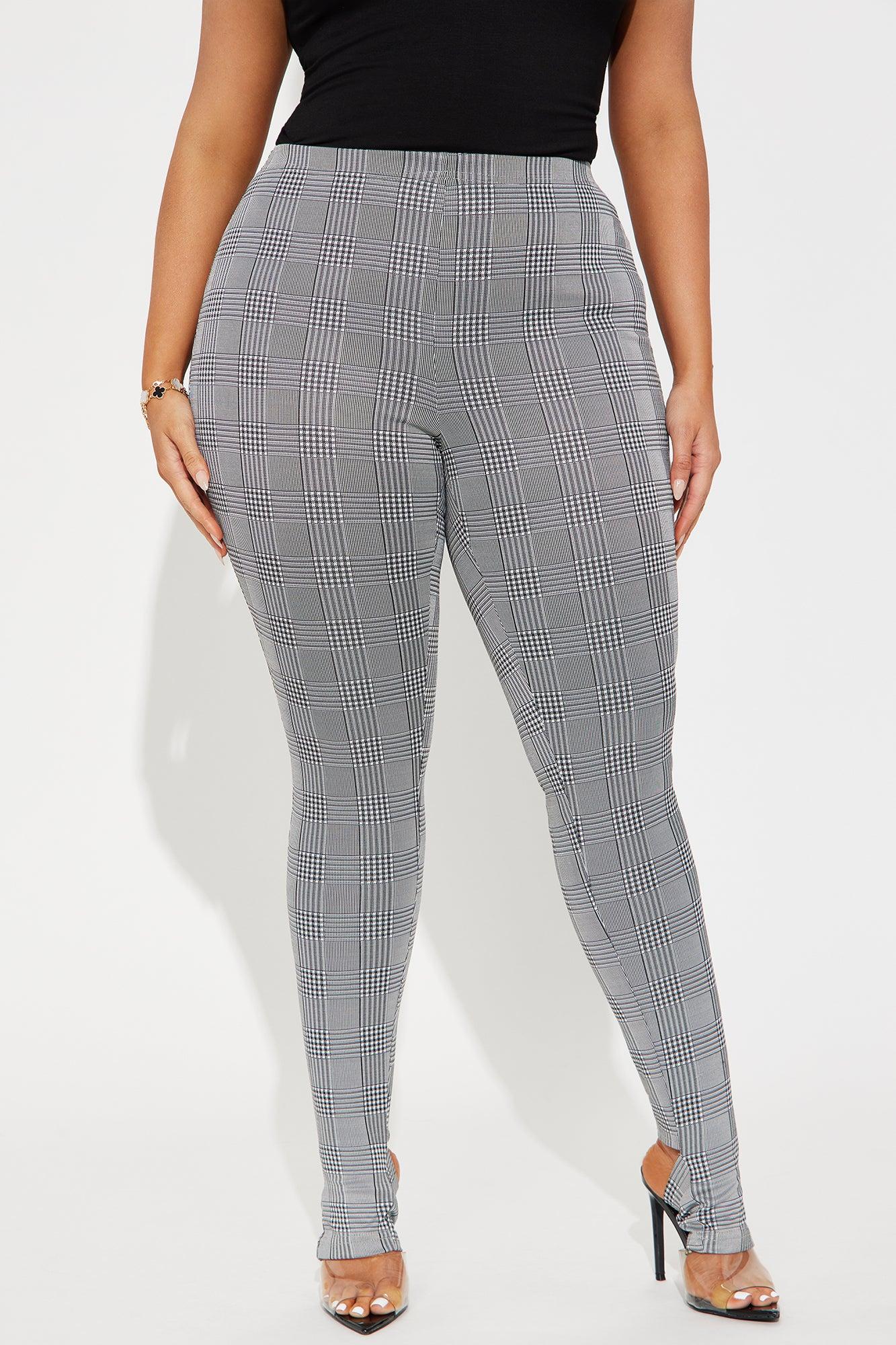Untold Truth Plaid Stirrup Legging - Grey/combo Product Image