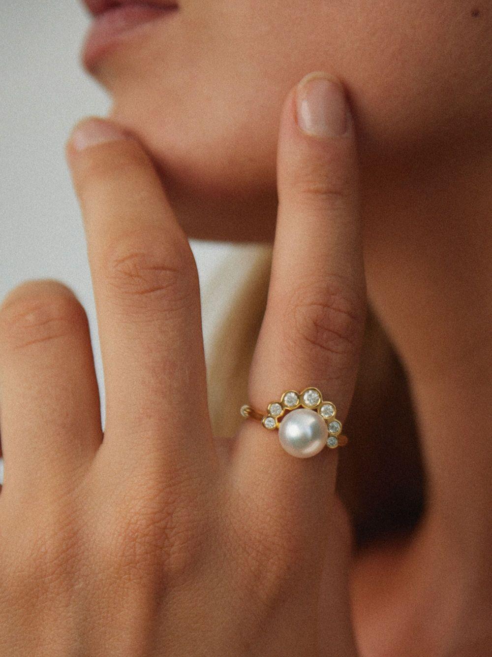 Brea pearl-embellished ring Product Image