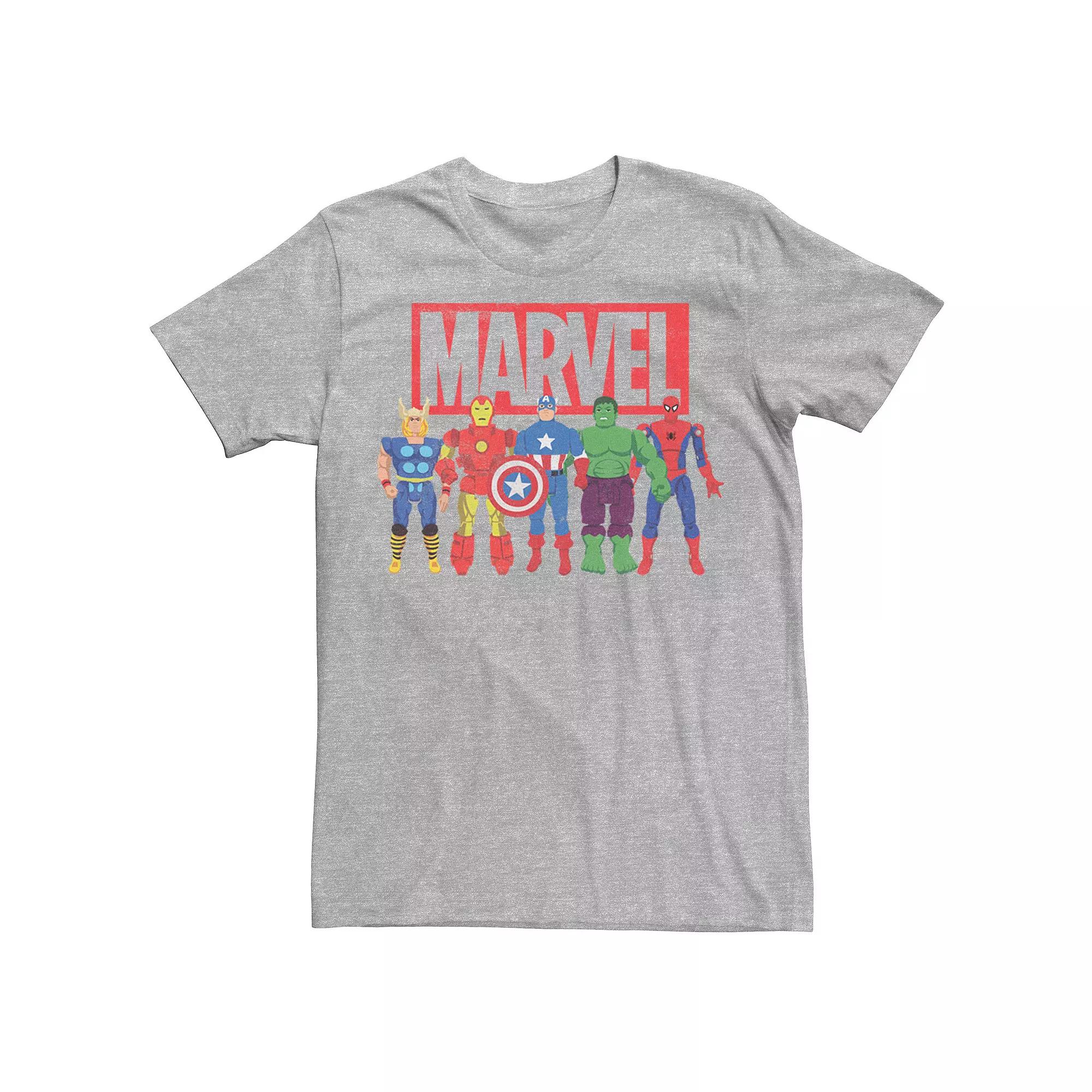 Men's Marvel Avengers Classic Action Figures Graphic Tee,  Product Image
