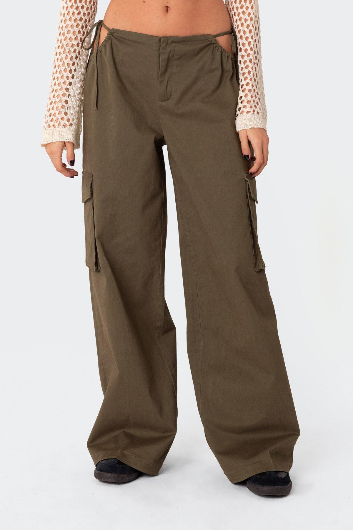 Carlo Low Rise Side Cut Out Cargo Pants Product Image