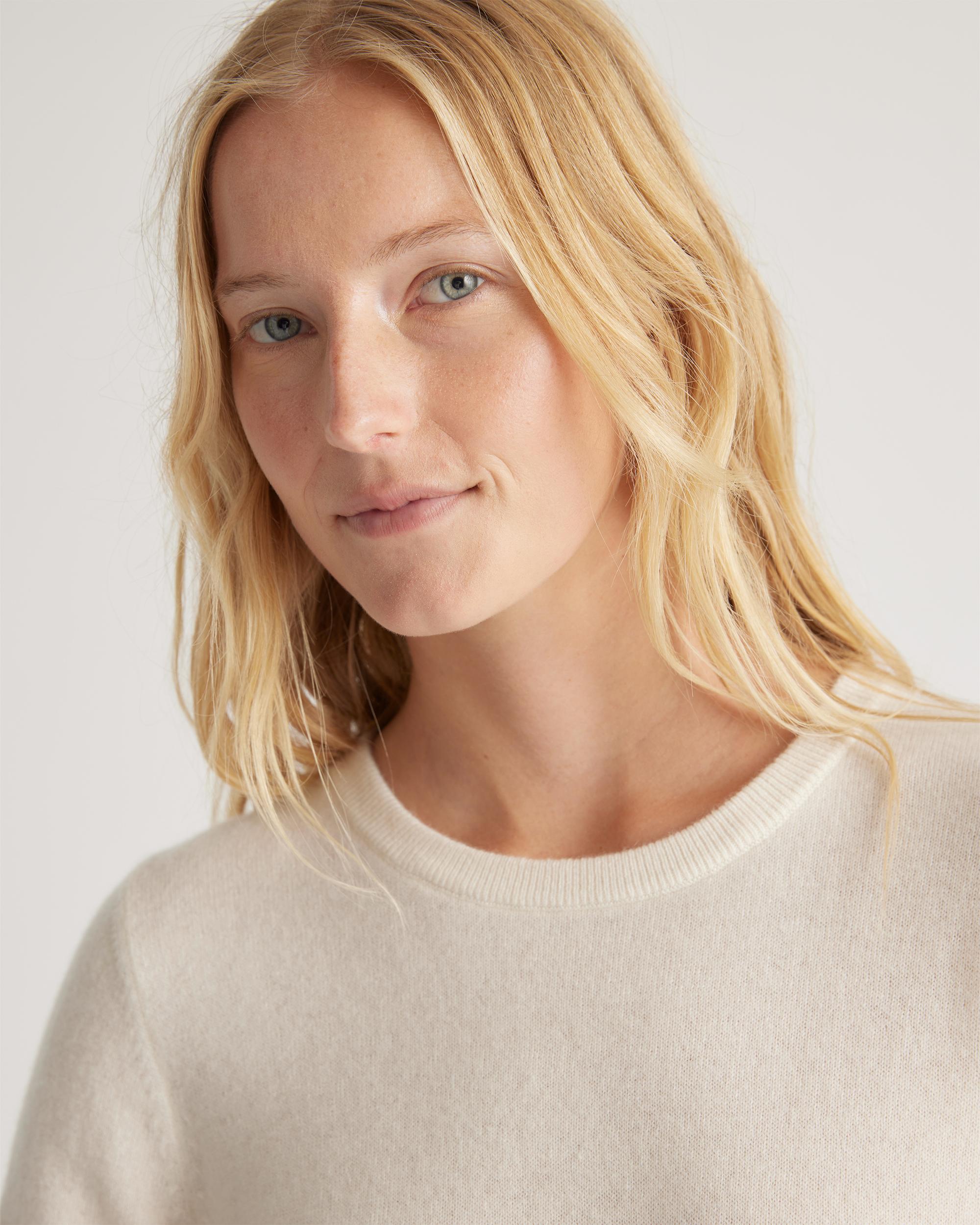 Quince | Women's Mongolian Cashmere Maternity Crewneck Sweater Product Image