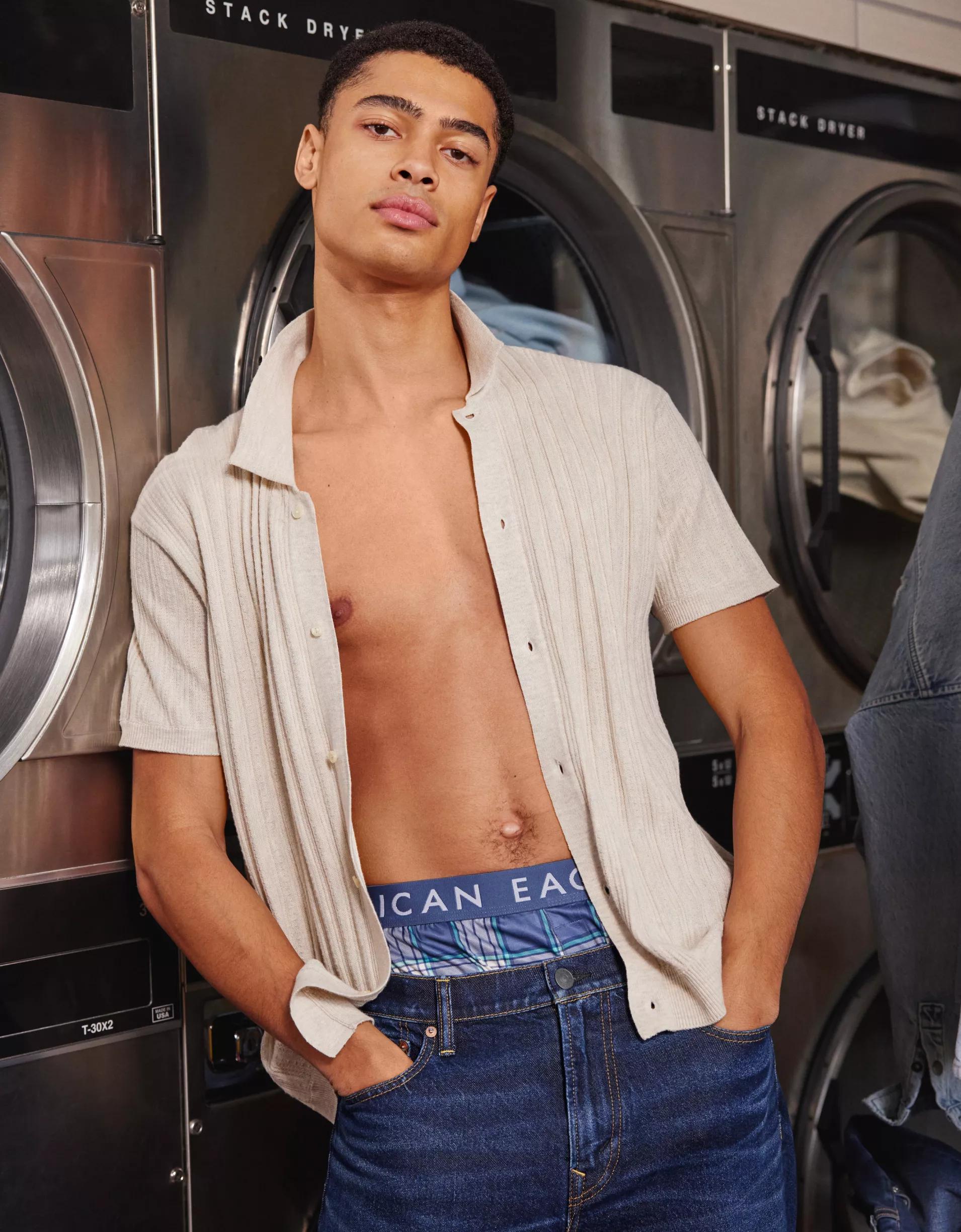 AE Weekend Button-Up Sweater Polo Shirt Product Image