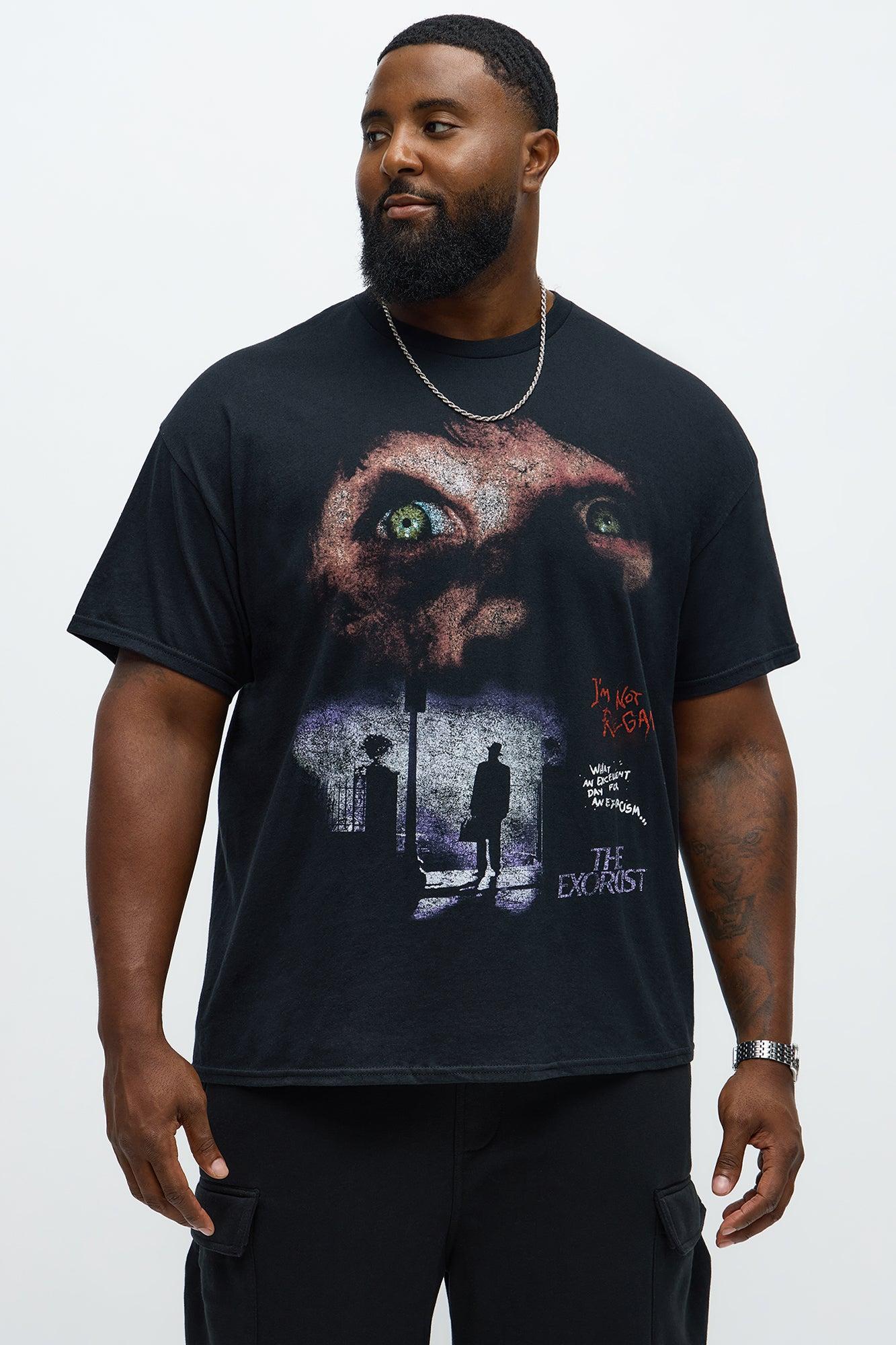 The Exorcist I'm Not Regan Distressed Short Sleeve Tee - Black Male Product Image