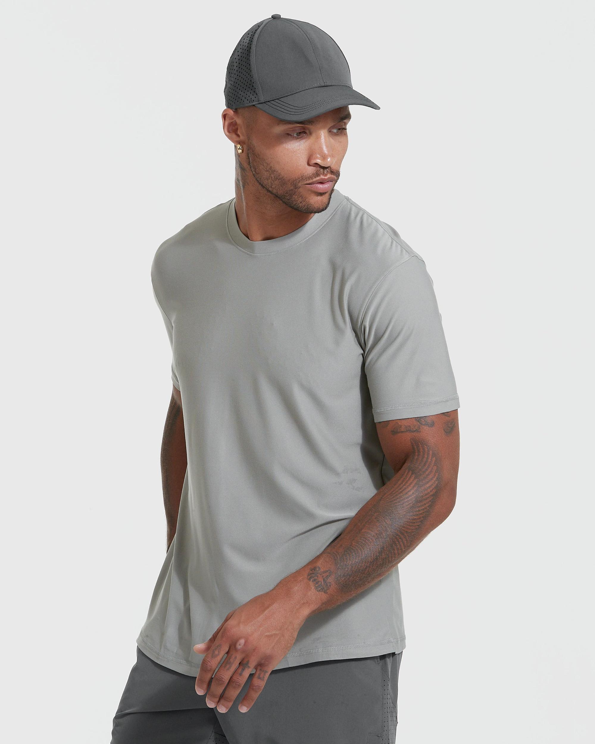 Iron Gray Active Crew Neck Tee Product Image