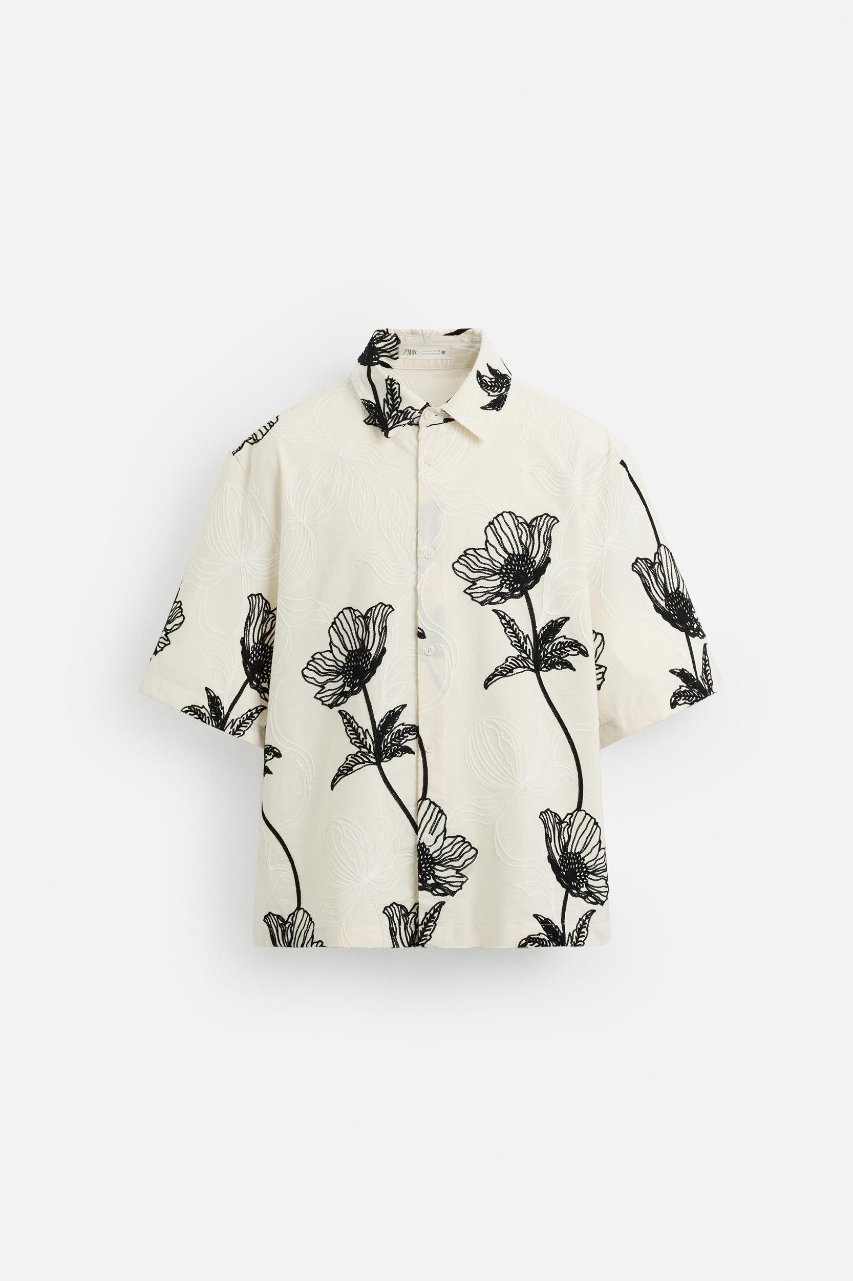 CONTRAST EMBROIDERY SHIRT Product Image