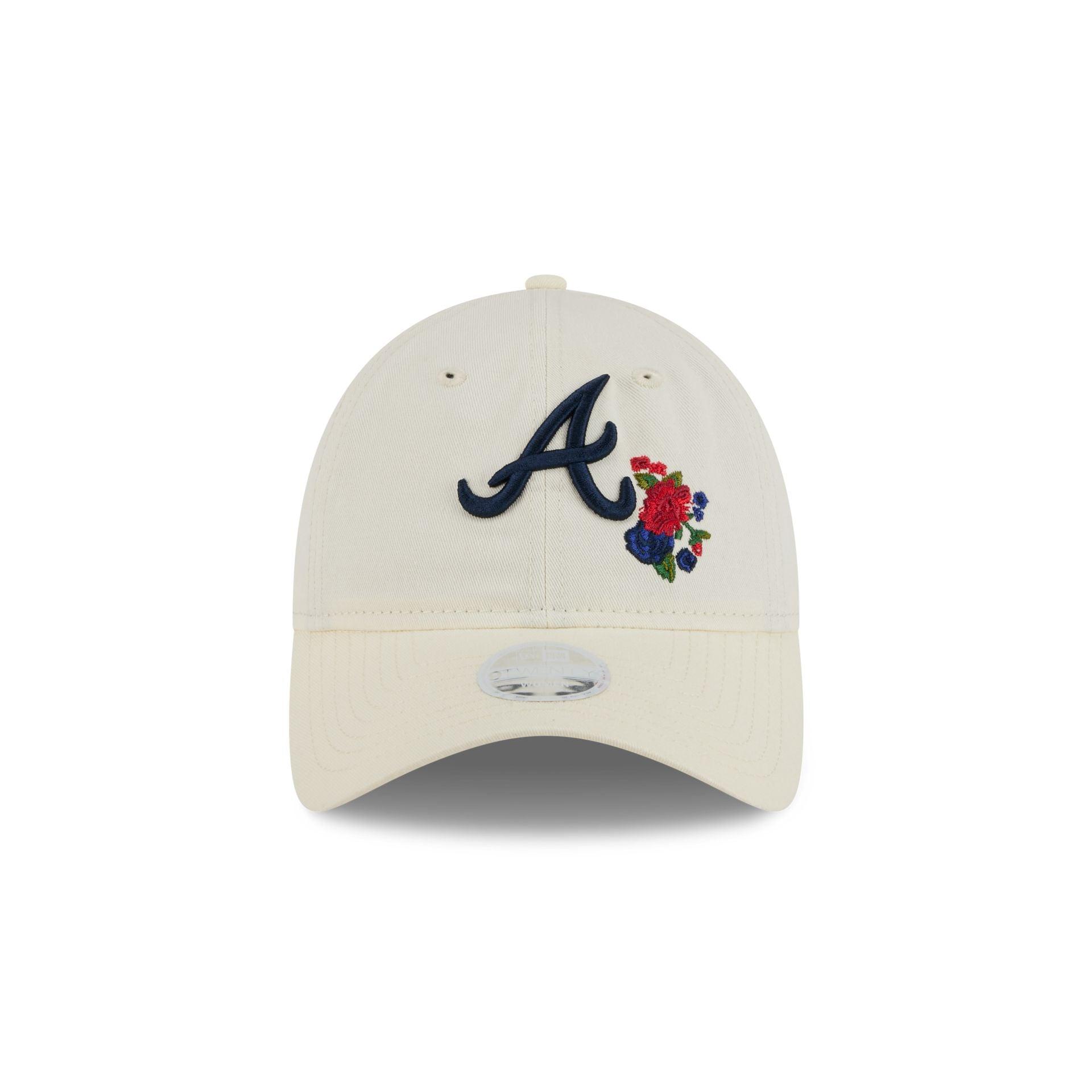 Atlanta Braves Women's Floral Stitch 9TWENTY Adjustable Hat Female Product Image